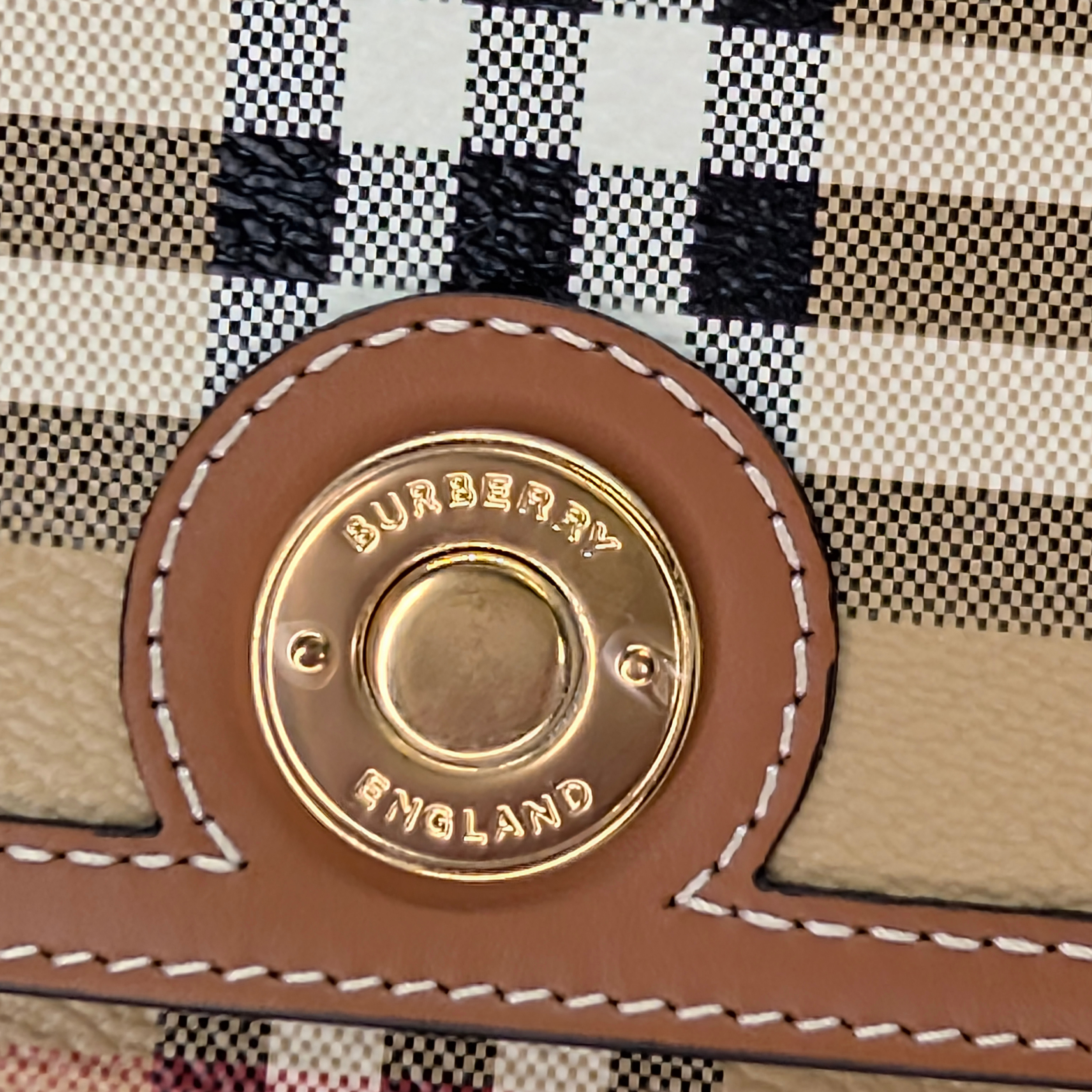Burberry Note Check Crossbody Bag