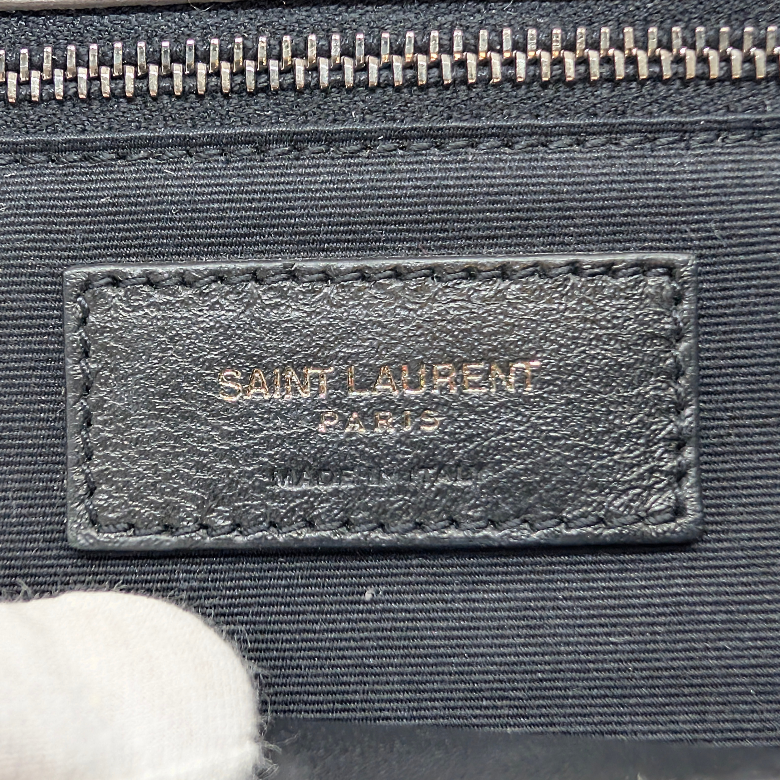 Saint Laurent Crinkled Calfskin Matelasse Monogram Medium Niki Bag