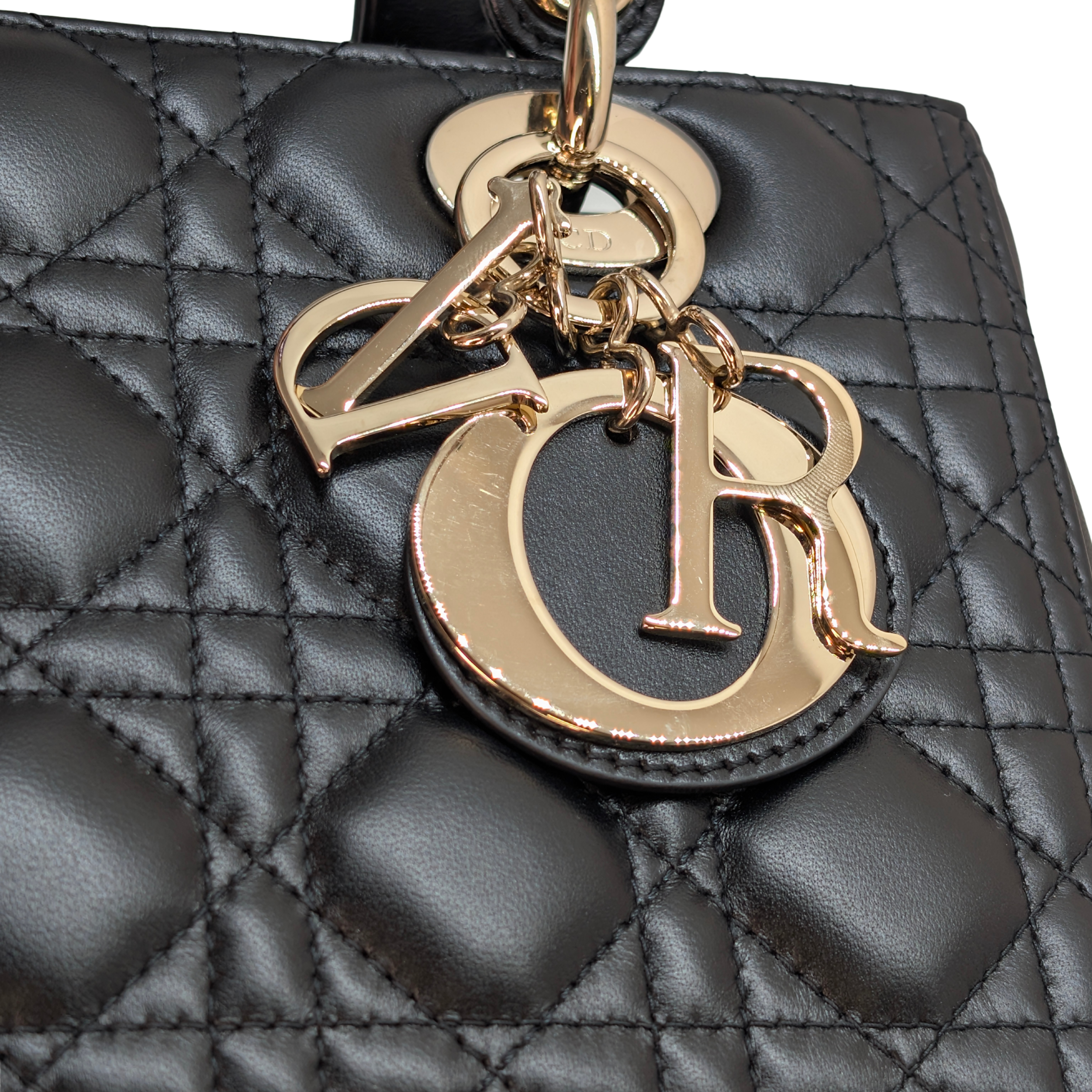 Dior Medium Lady Dior Cannage Bag Black