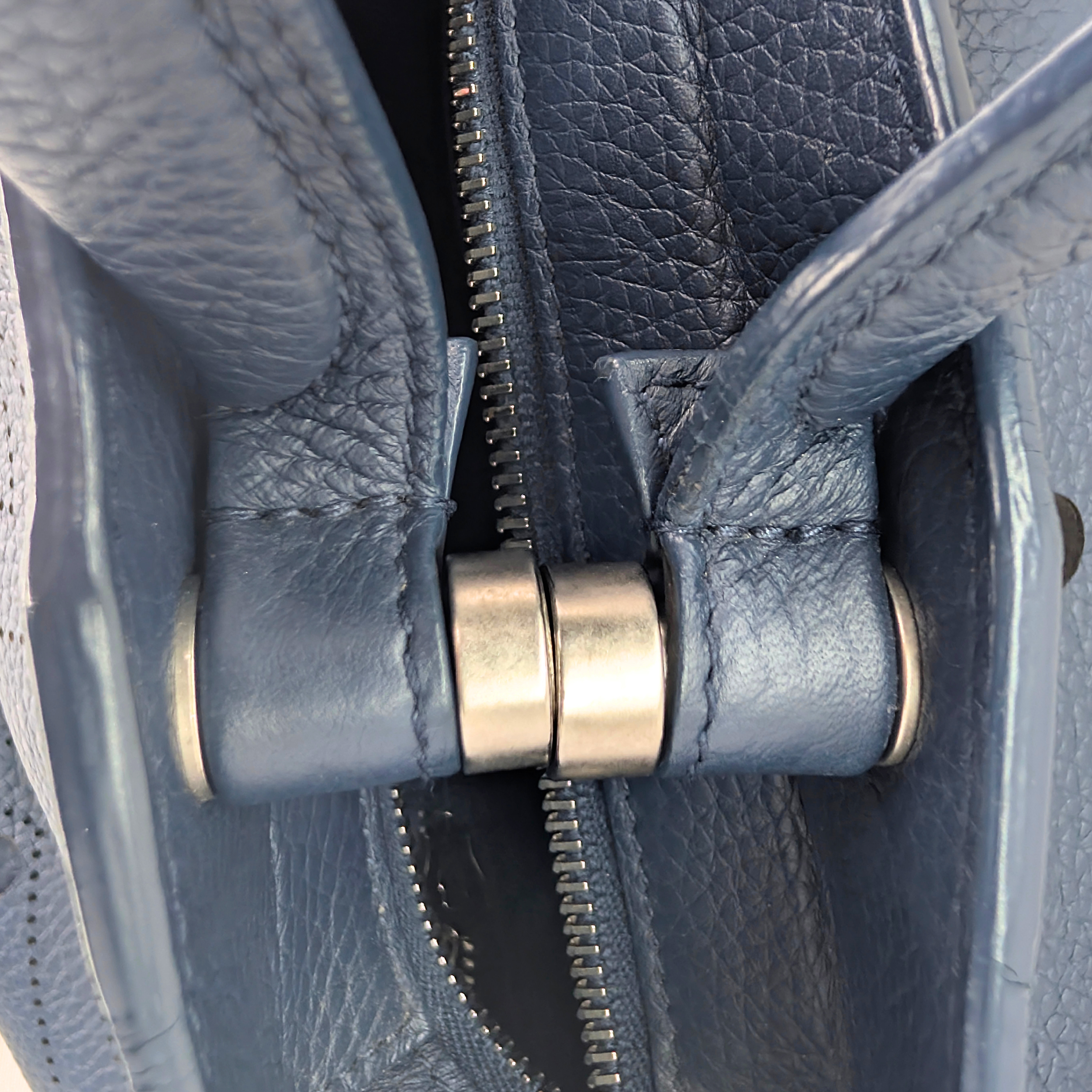 Balenciaga City Blackout Stud-Free Bag Navy