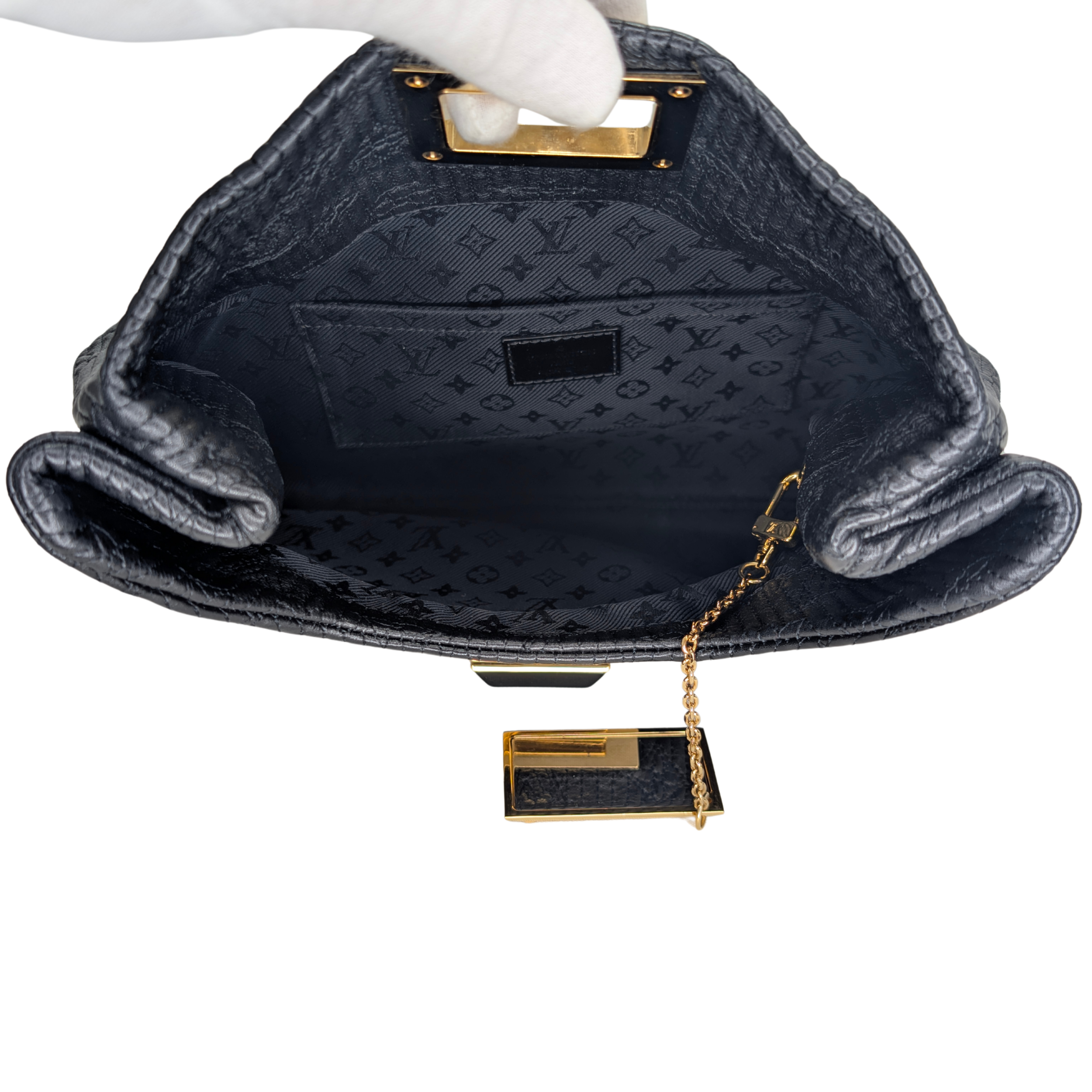 Louis Vuitton Altair Clutch Monogram Motard Black