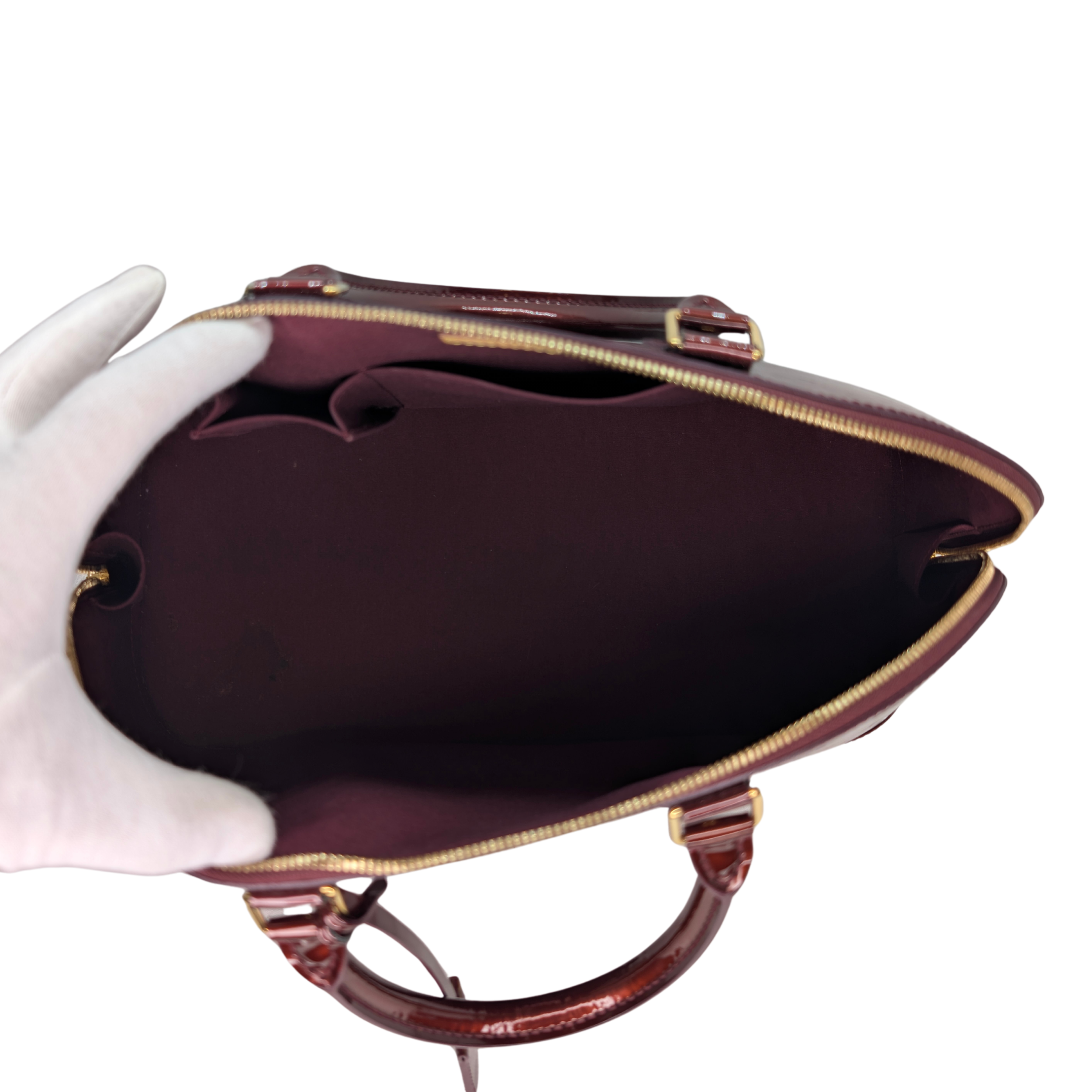 Louis Vuitton Alma GM Monogram Vernis Amarante