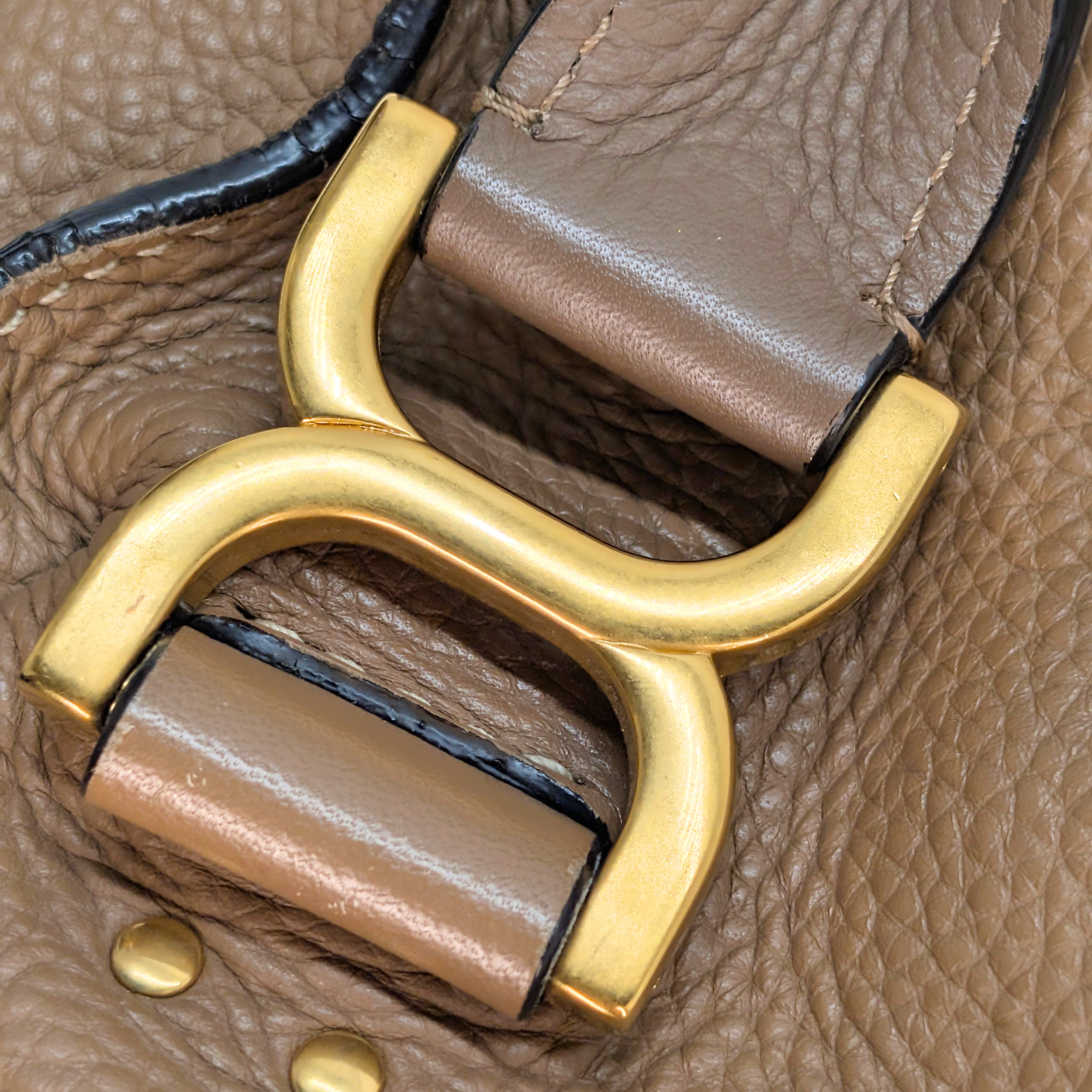 Chloe Marcie Medium Satchel Crossbody Bag Brown