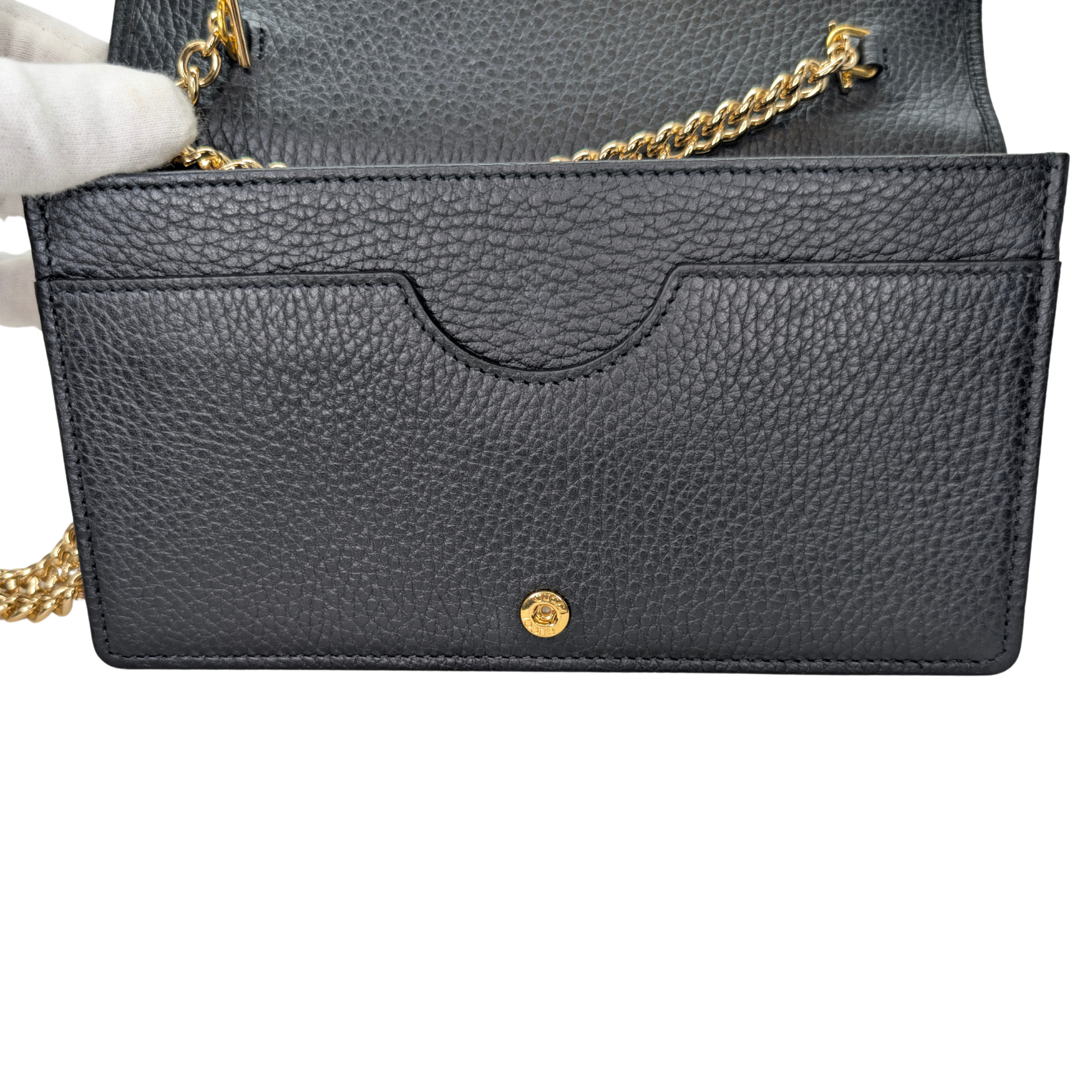 Gucci GG Marmont wallet on Chain Black