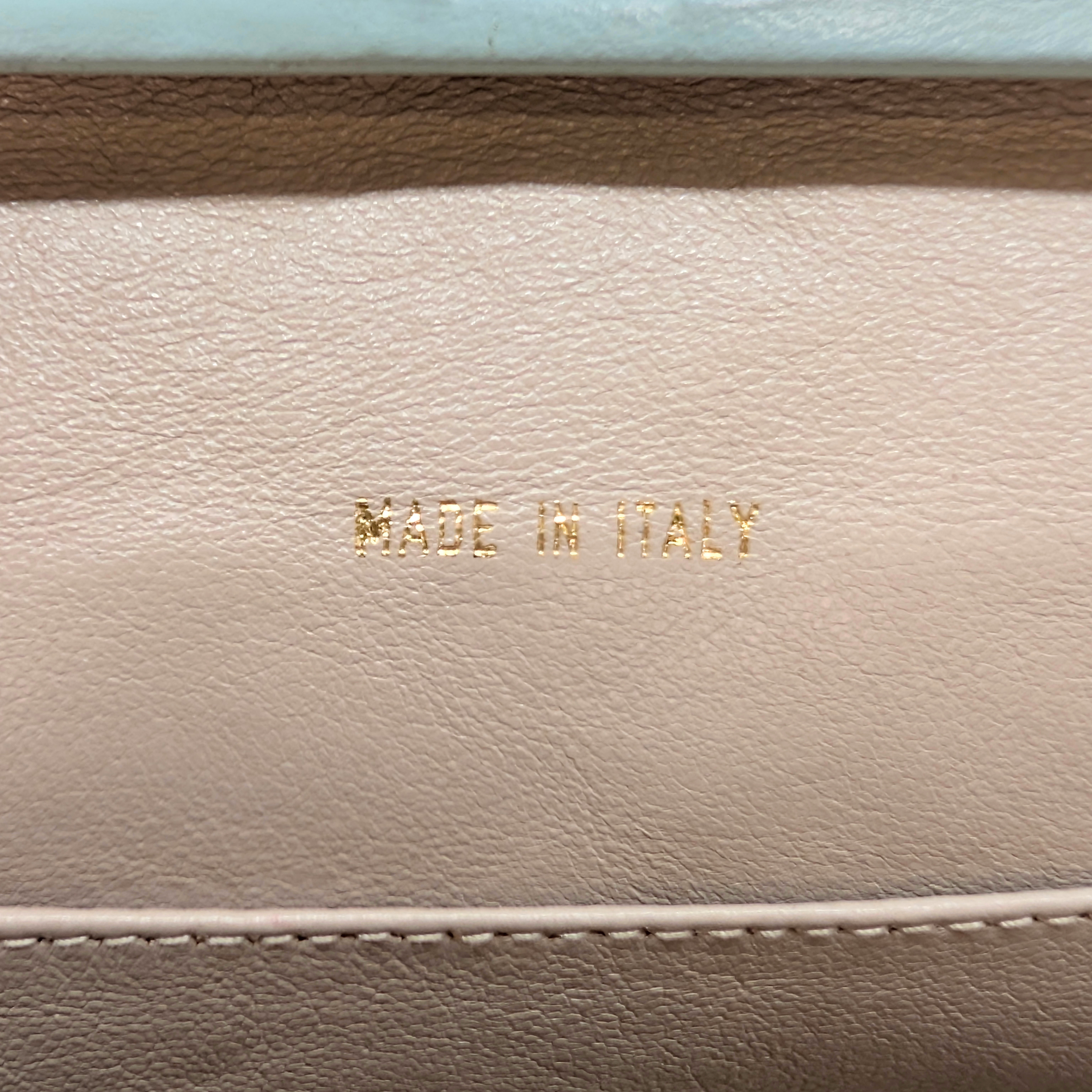 Chanel Vintage Kiss Lock Bag Baby Blue