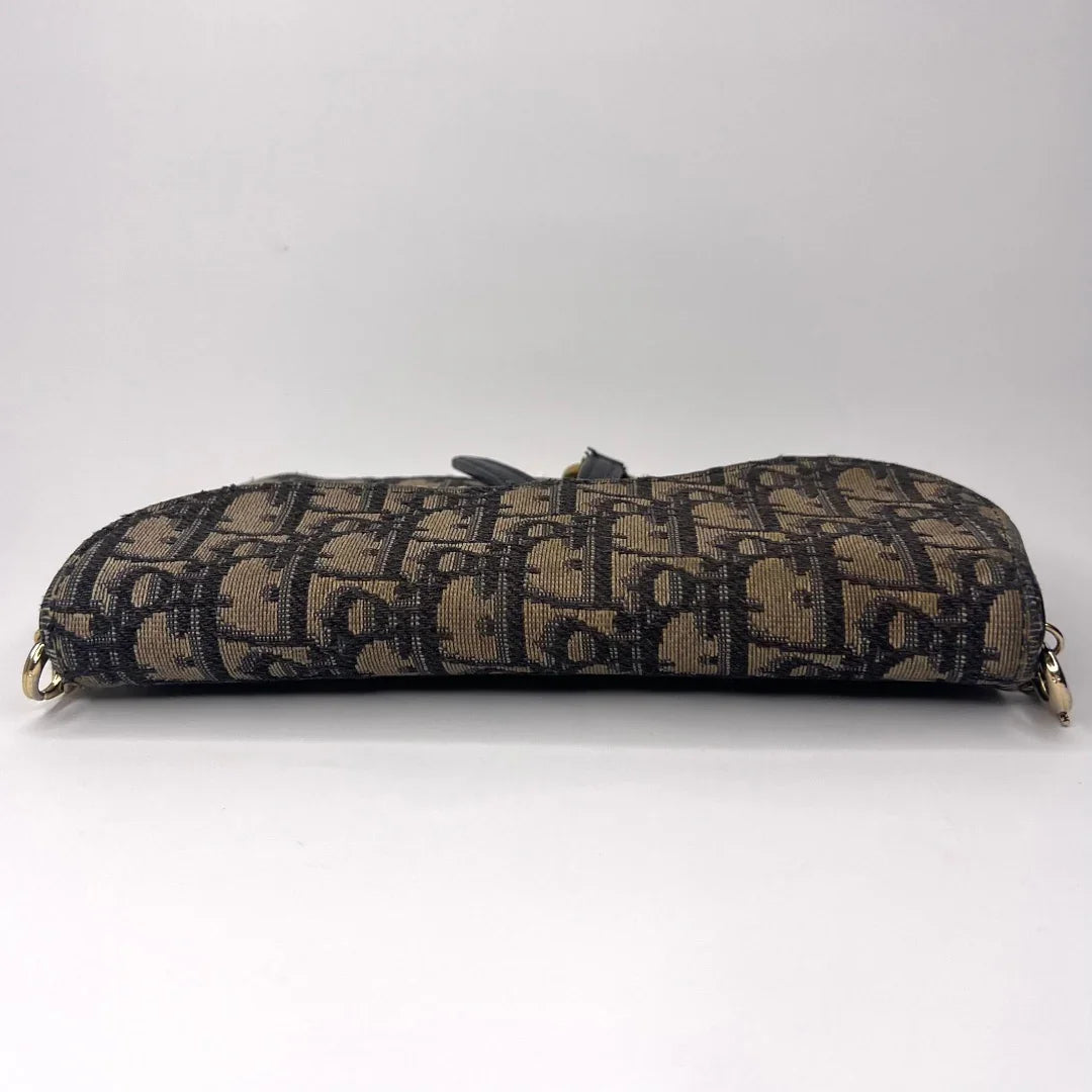 Dior Saddle Wallet on Chain Oblique Jacquard Crossbody Bag - Lost Designer