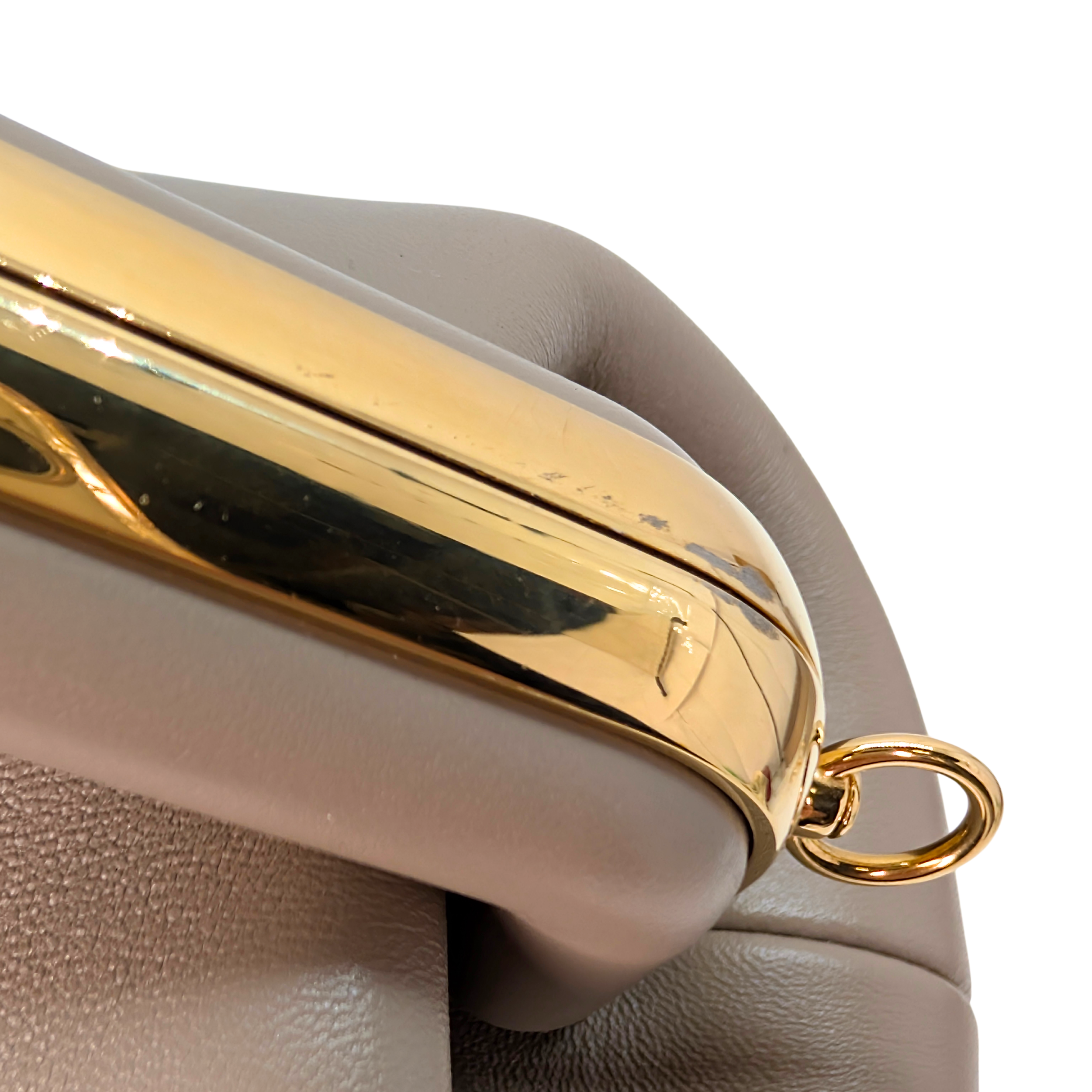 Fendi First Bag Clutch Medium Leather Taupe