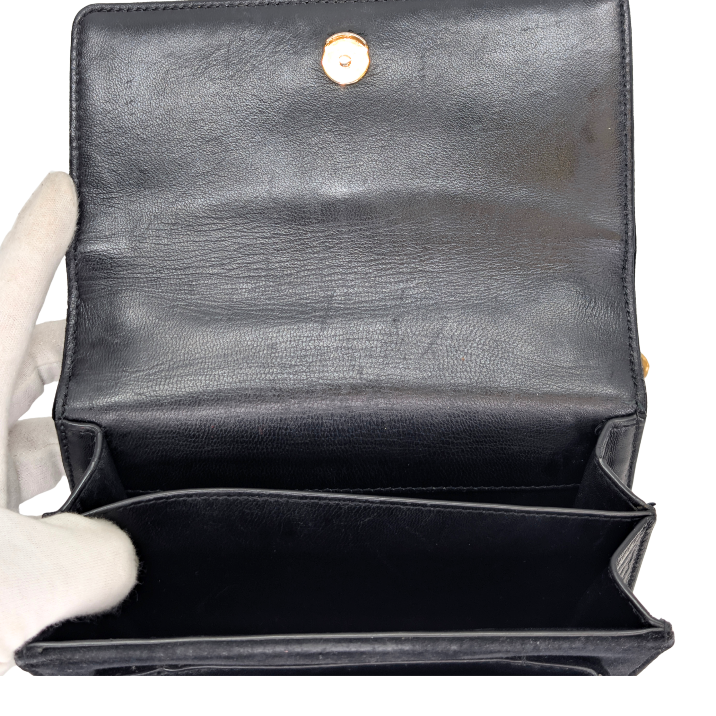 Saint Laurent Sunset Velvet Small Bag Black