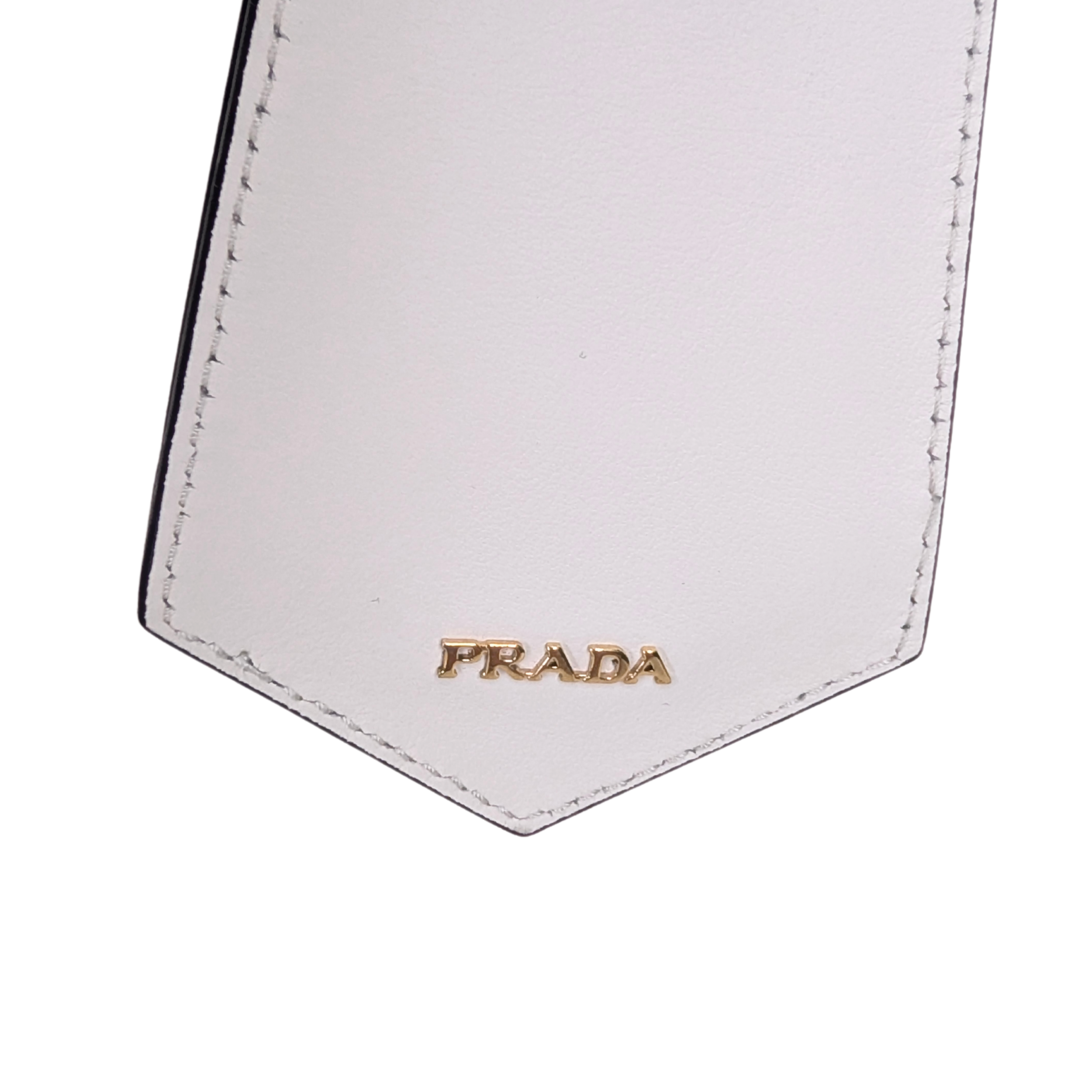 Prada Saffiano City Saffiano Paradigme Bag WHite