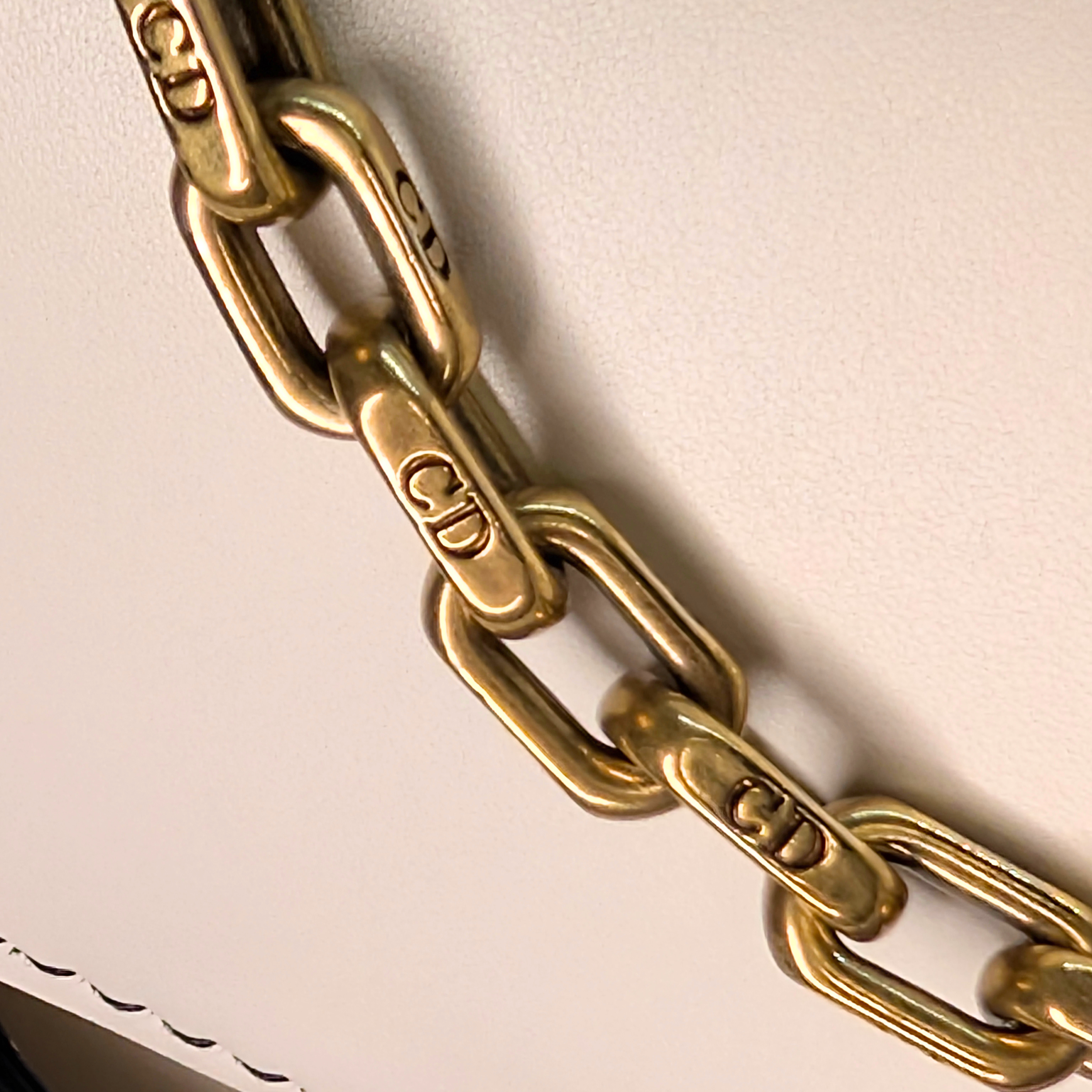 Dior JaDior Medium Calfskin Shoulder Bag White