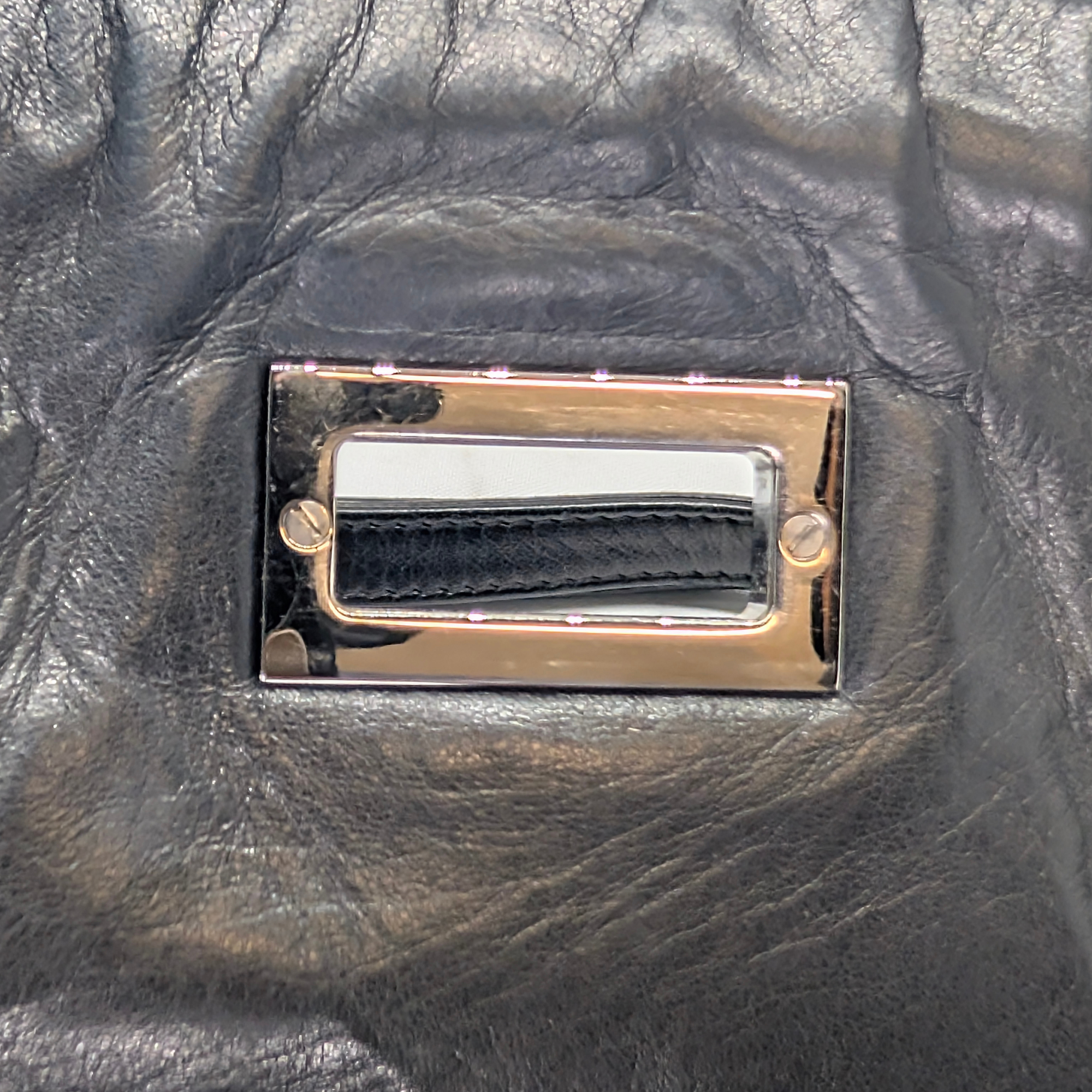 Chanel East-West Shoulder Bag Leather Black
