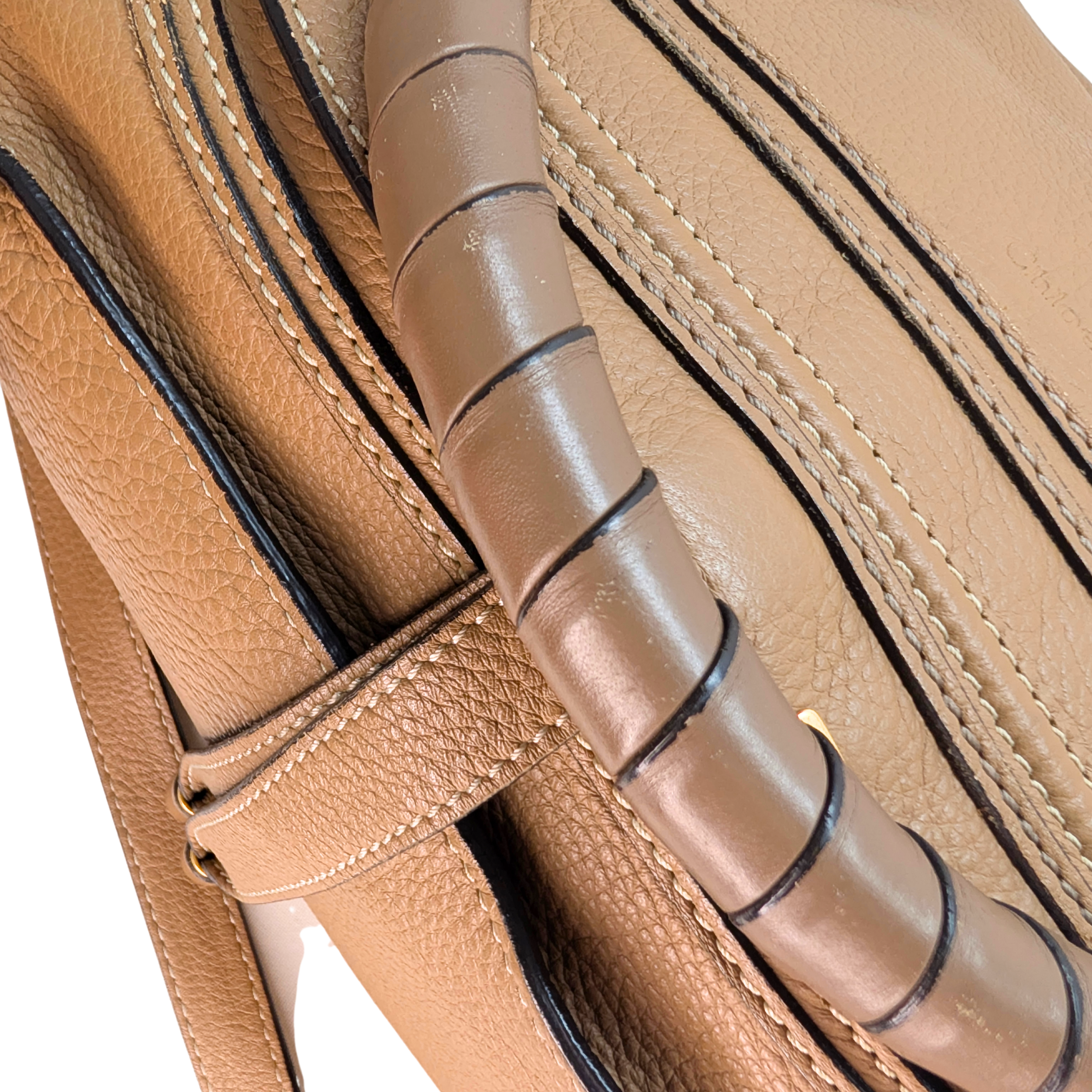 Chloe Marcie Medium Satchel Crossbody Bag Brown