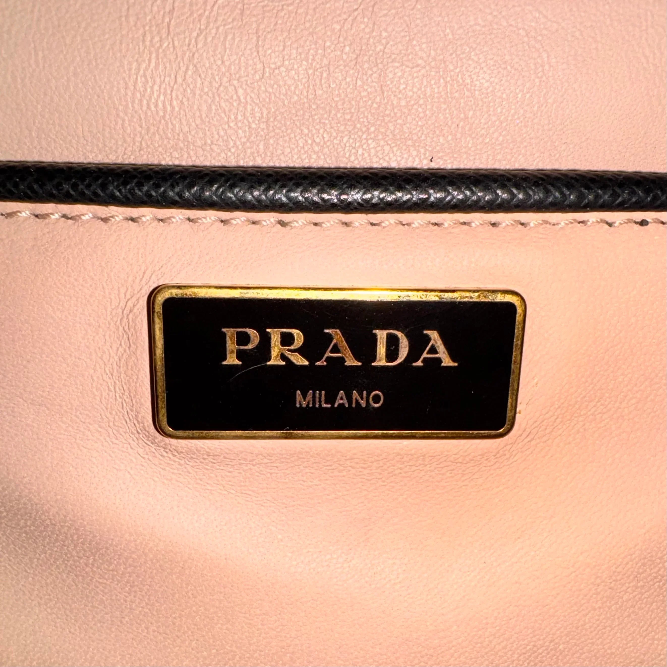 Pradaa Saffiano Lux Pyramid Bag Black - Lost Designer