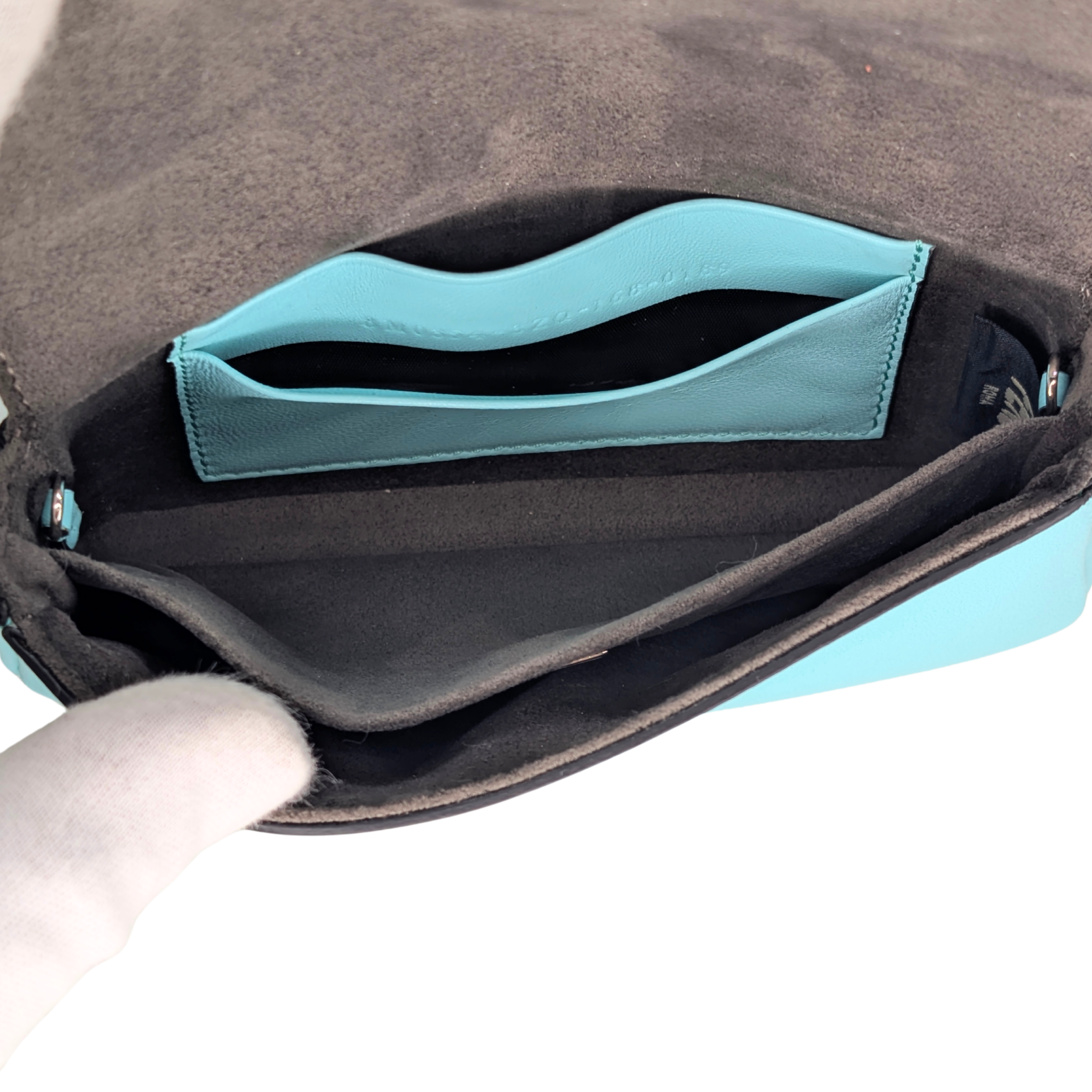 Fendi Micro Monster Baguette Light Blue Bag