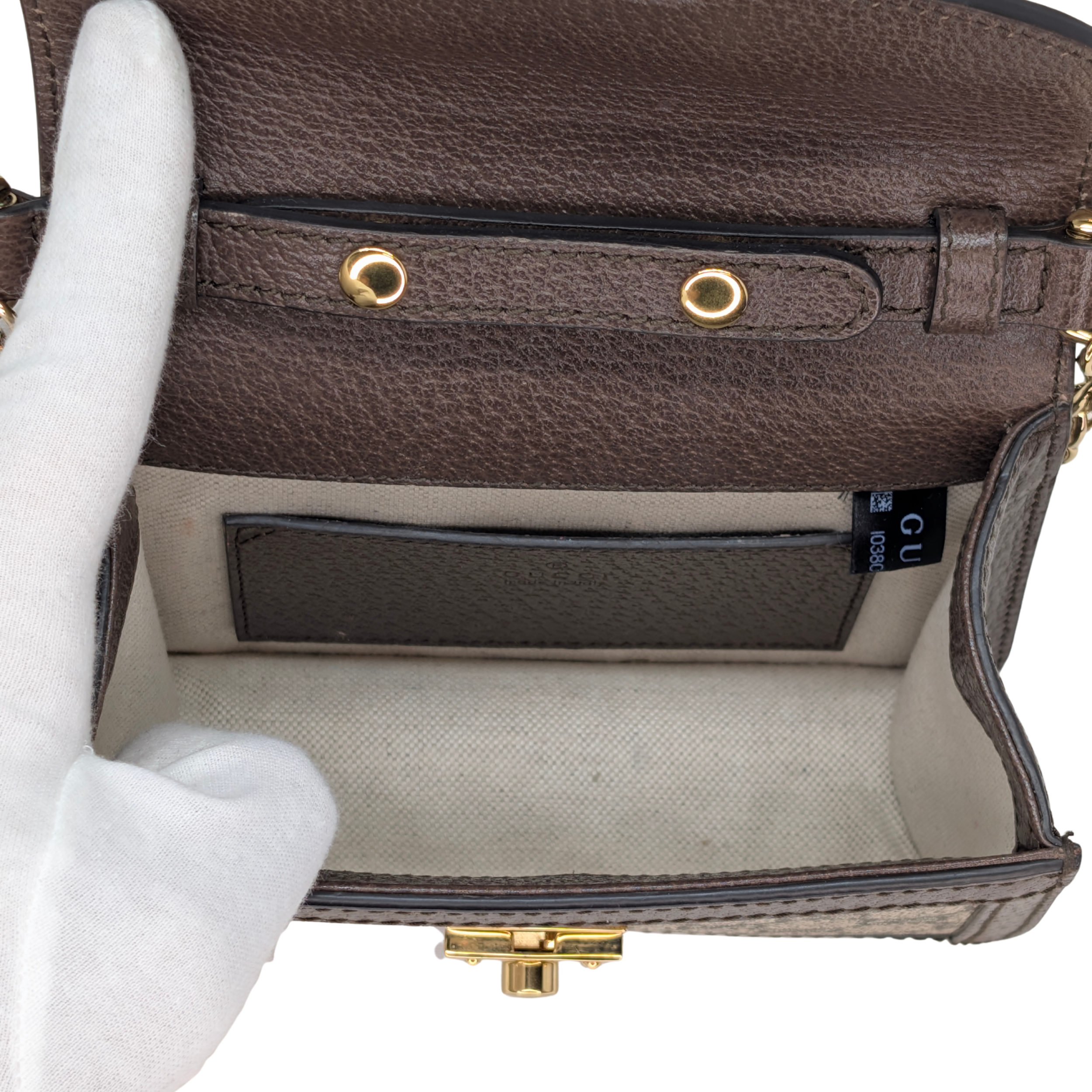 Gucci GG Supreme Ophidia Lock Mini Top Handle Shoulder Bag