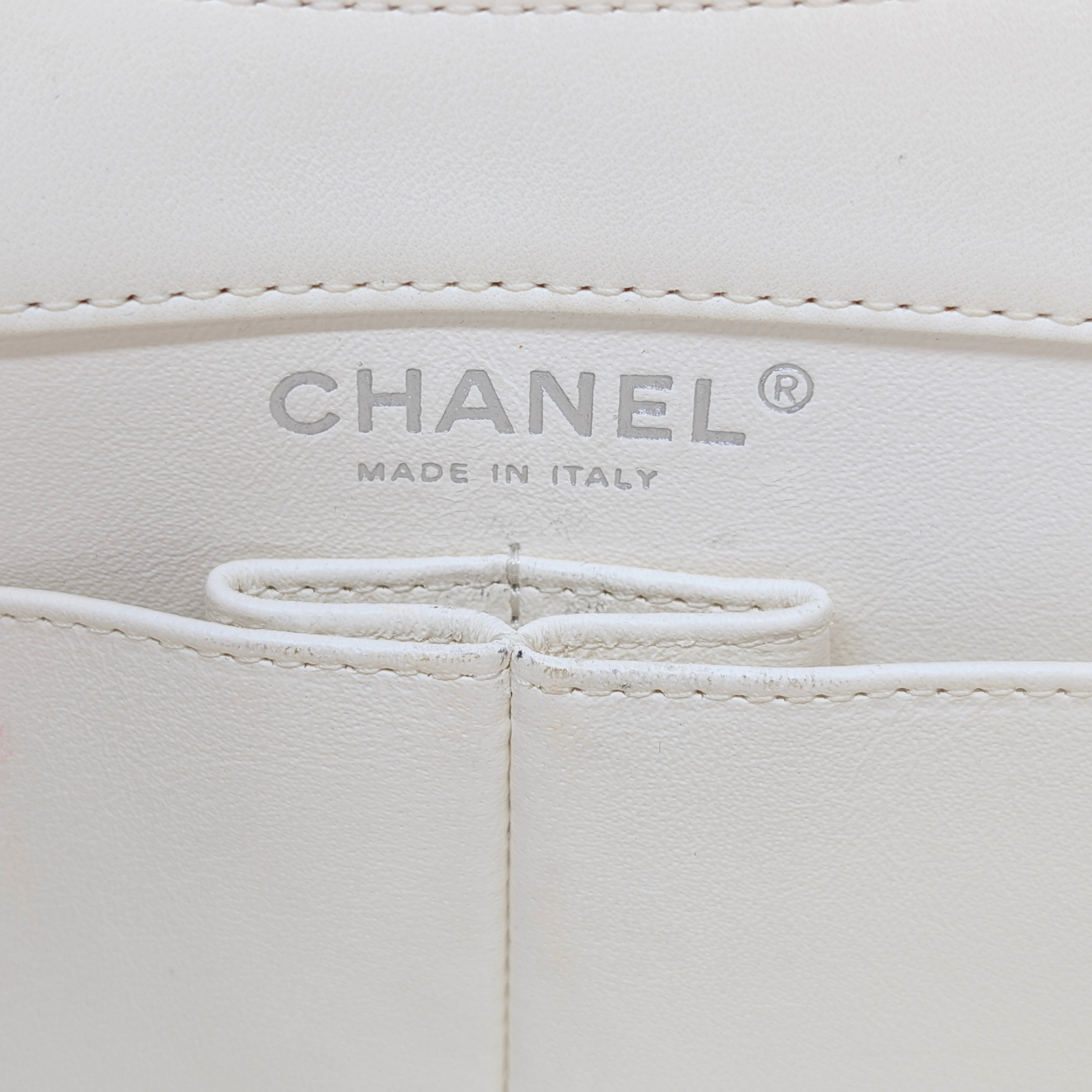 Chanel 2014 Delivery Cutout Handle Bag White