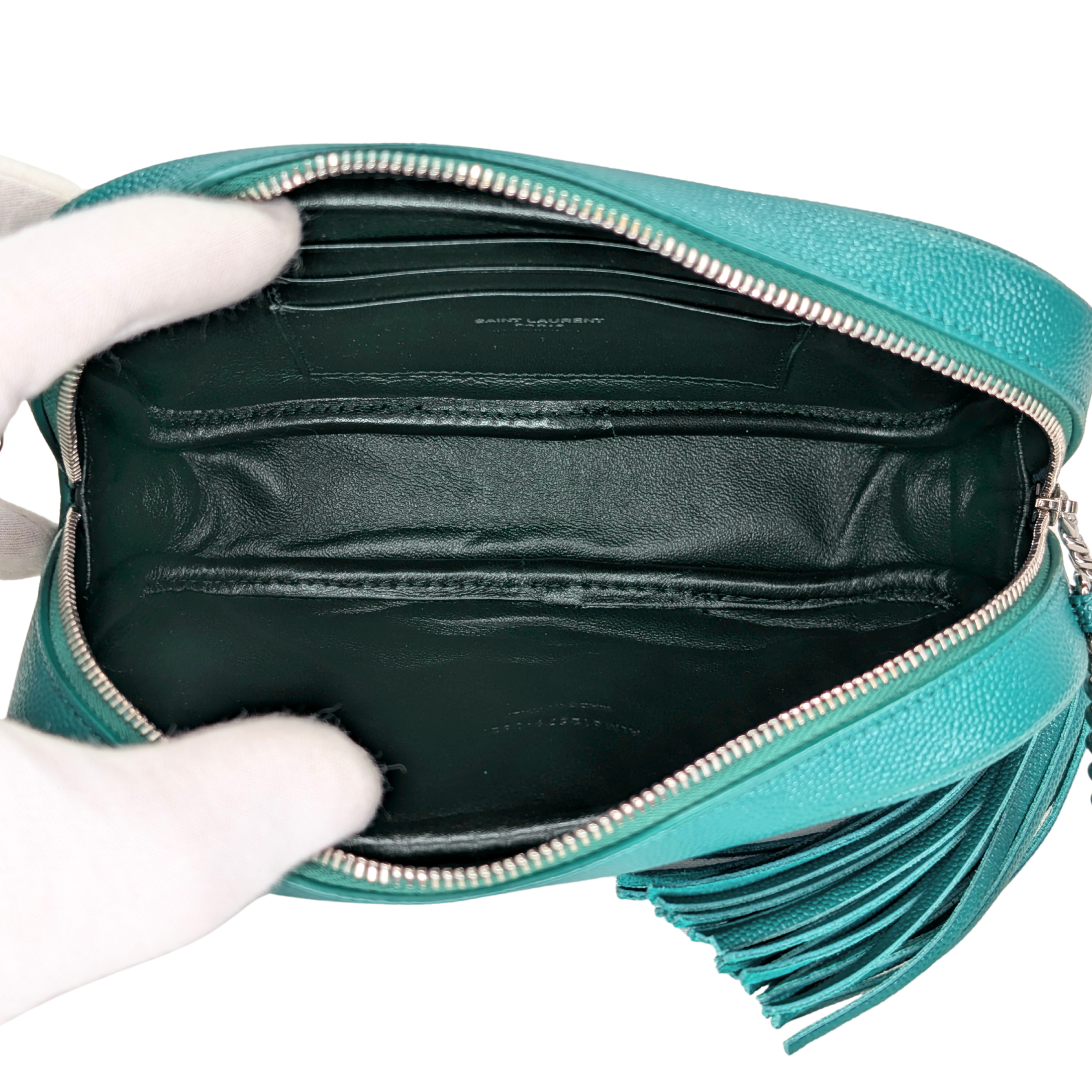 Saint Laurent Mini Lou Camera Bag Green