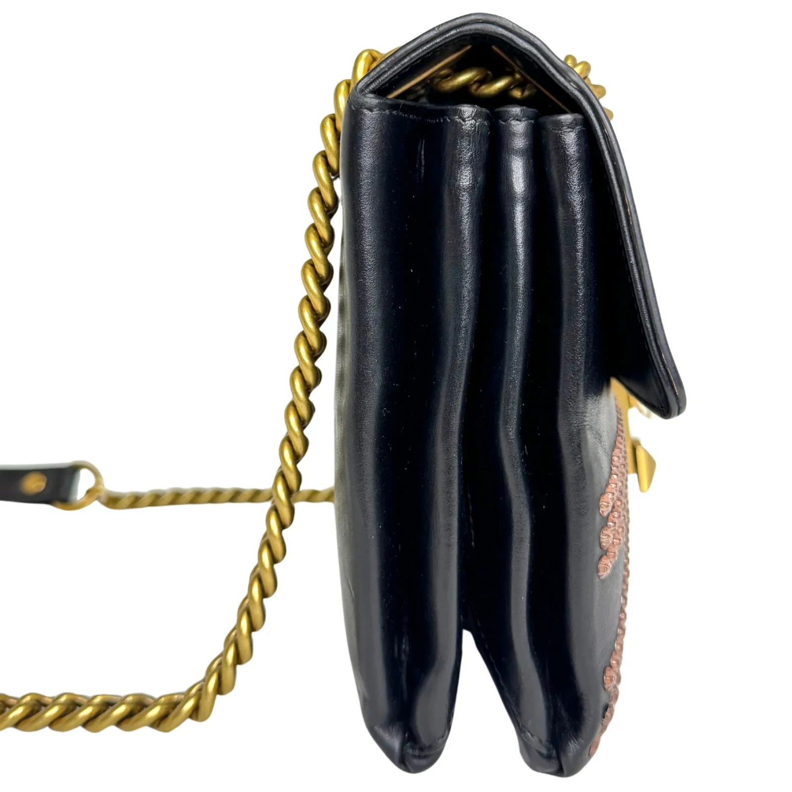 Gucci Osiride Future Embellished Leather Bag Black - Lost Designer