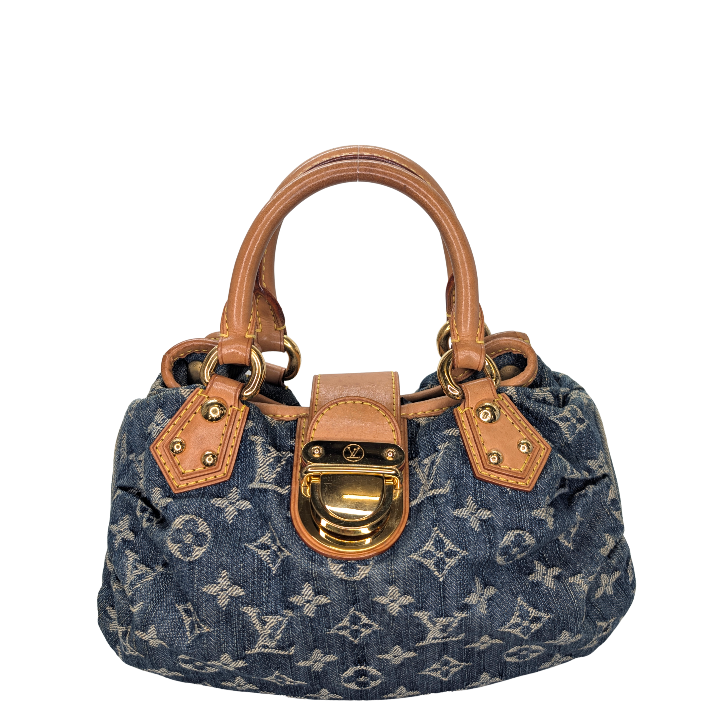 Louis Vuitton Pleaty Monogram Denim Handbag