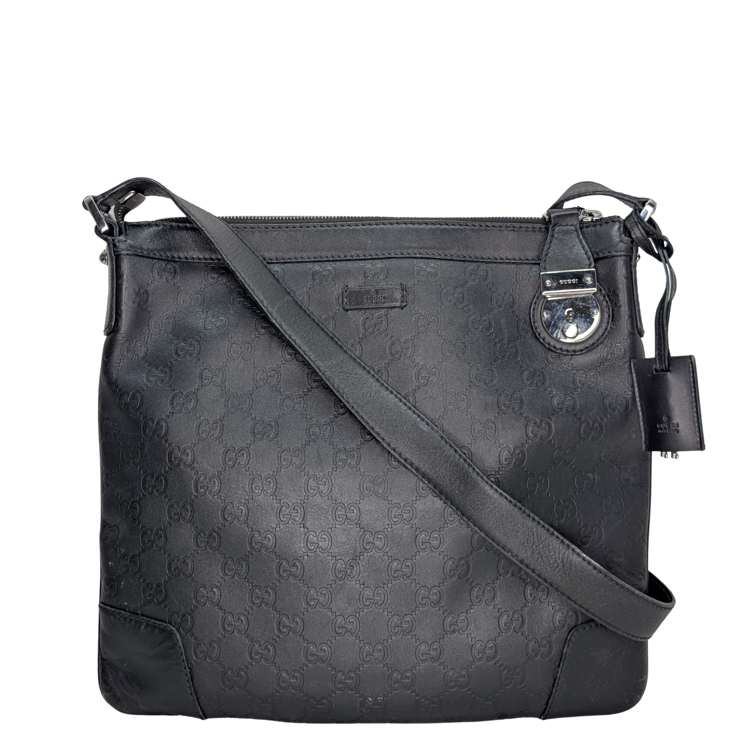 Gucci Guccissima Messenger Bag Large Black