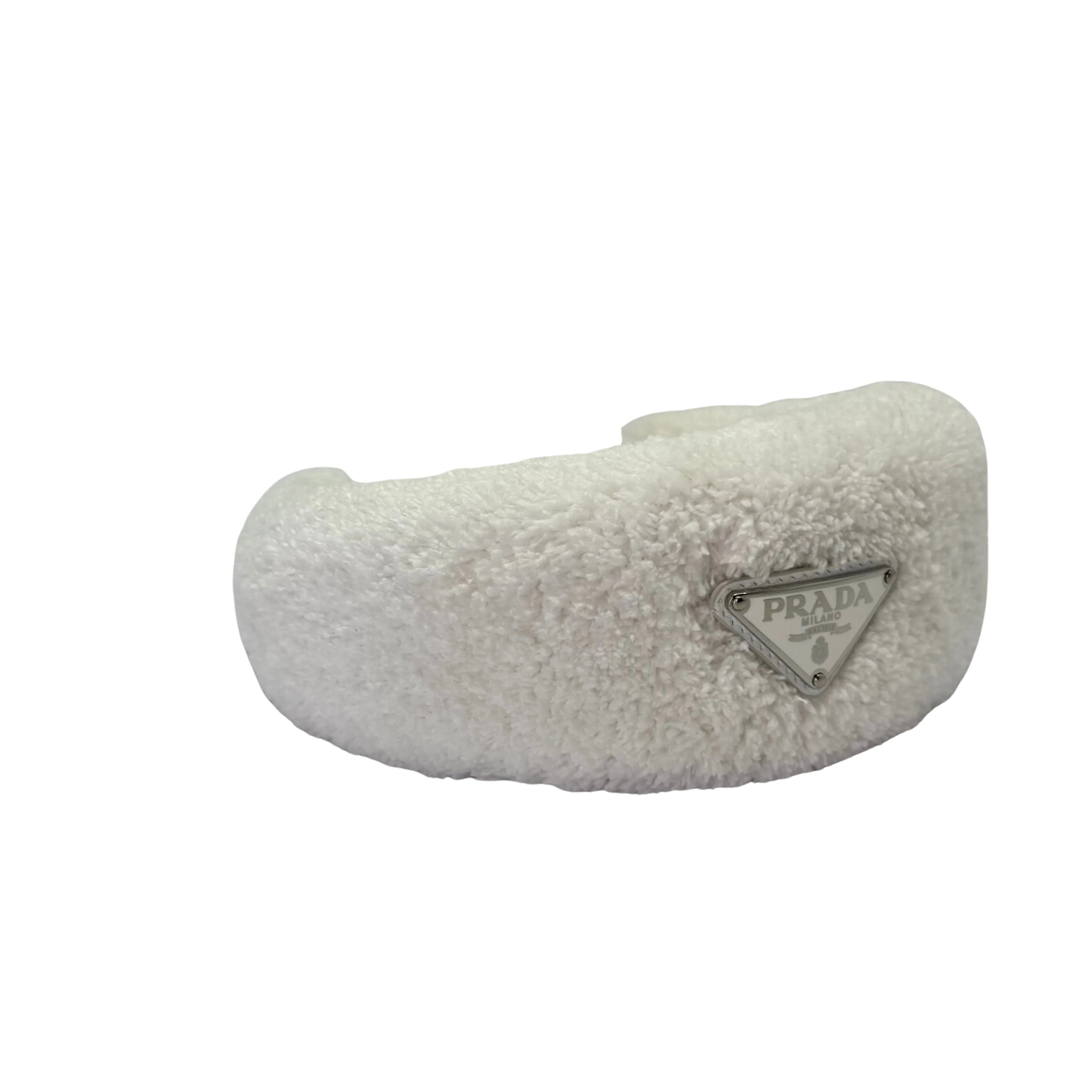 Prada Terry Cloth Headband White - Lost Designer