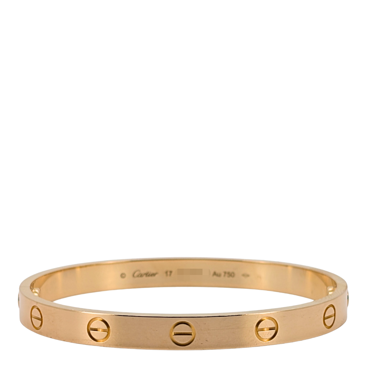 Cartier Love Bracelet Classic Model 18k Yellow Gold Size 17
