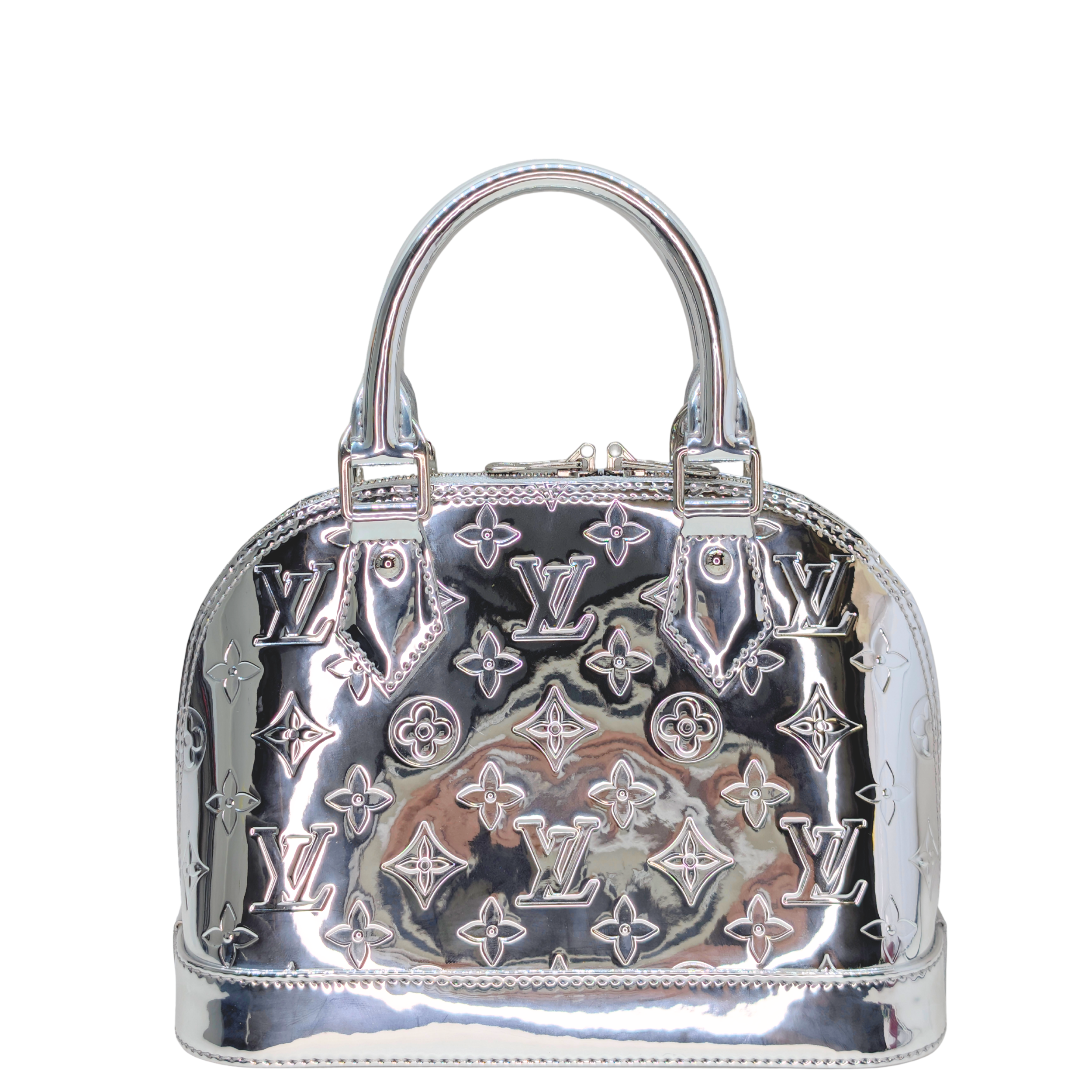 Louis Vuitton Monogram Miroir Alma BB Silver Ski Collection