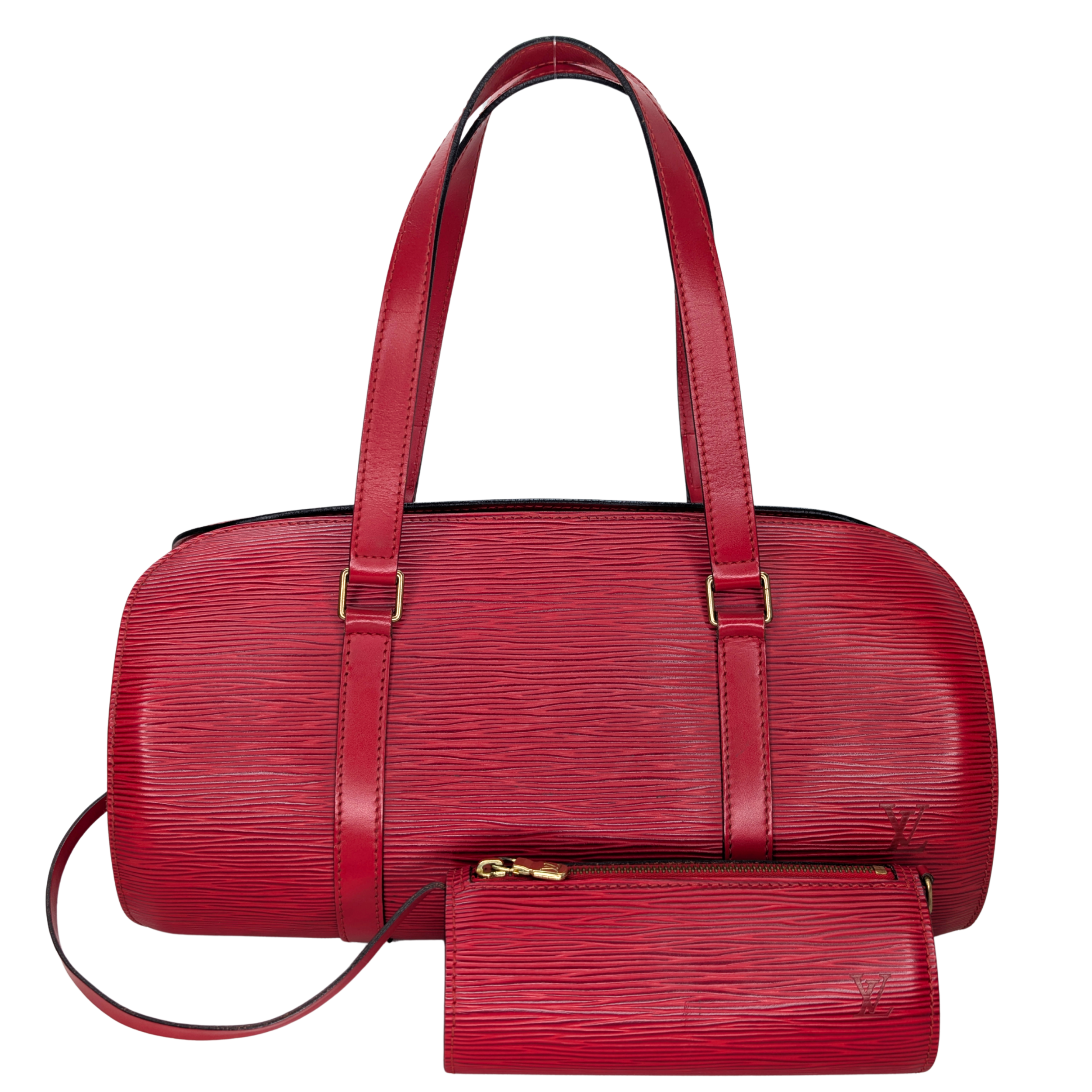 Louis Vuitton Epi Soufflot Red Handbag