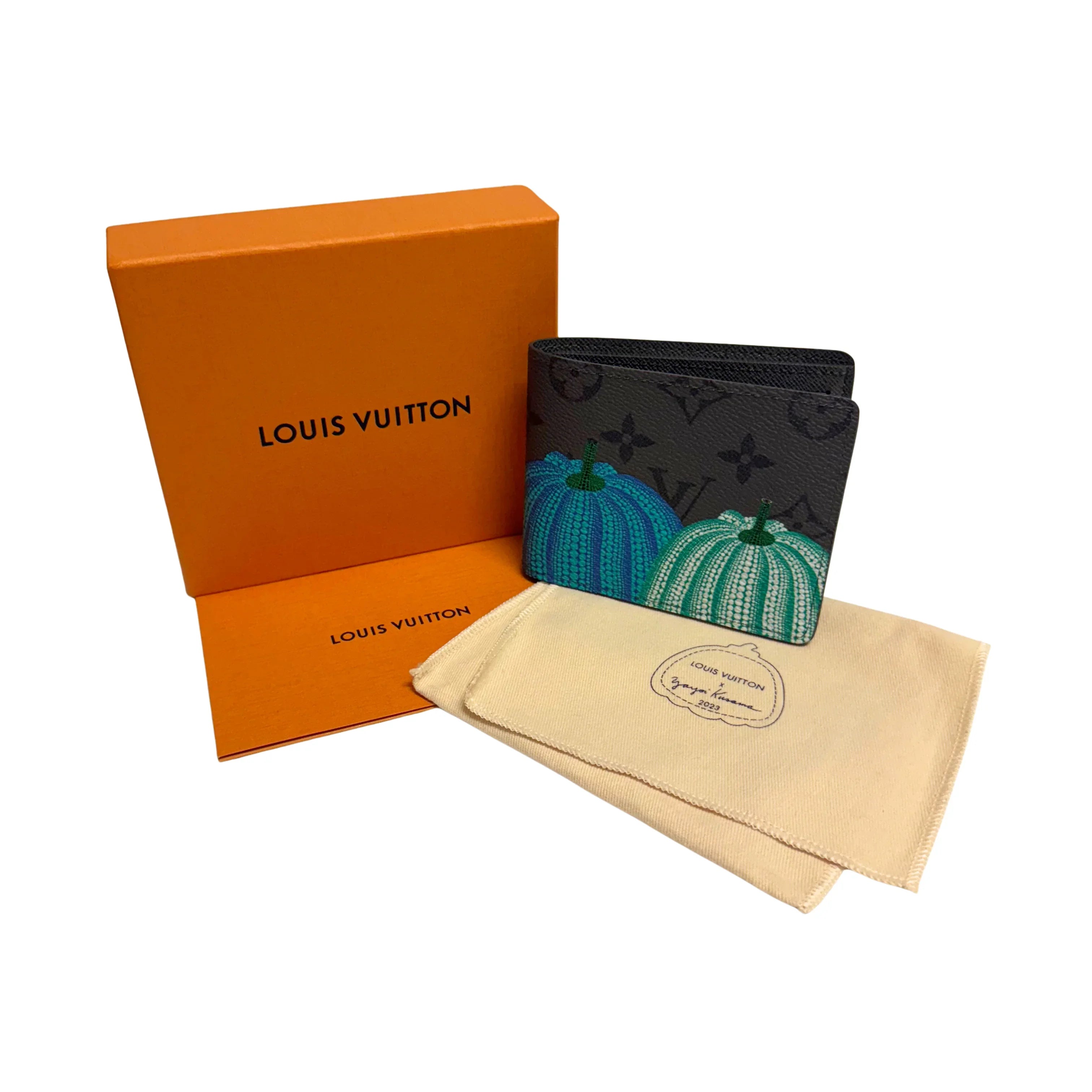 Louis Vuitton X Yayoi Kusama limited edition Eclipse Reverse Pumpkin Slender Wallet - Lost Designer