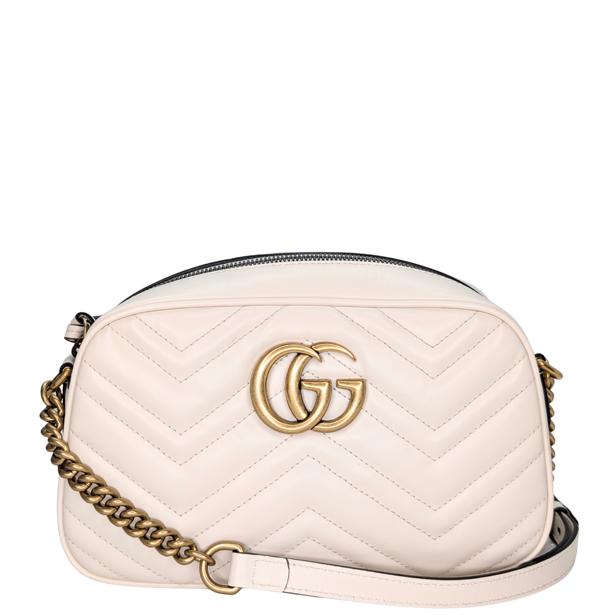 Gucci GG Marmont Small Camera Shoulder Bag White