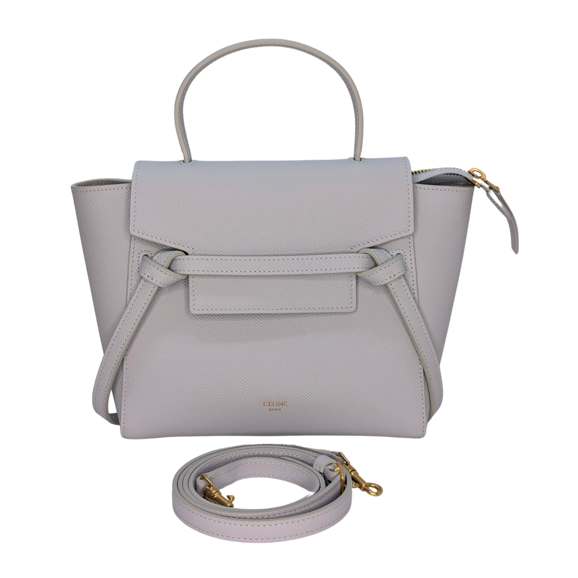 Celine Micro Grained Calfskin Belt Bag Pearl Blue