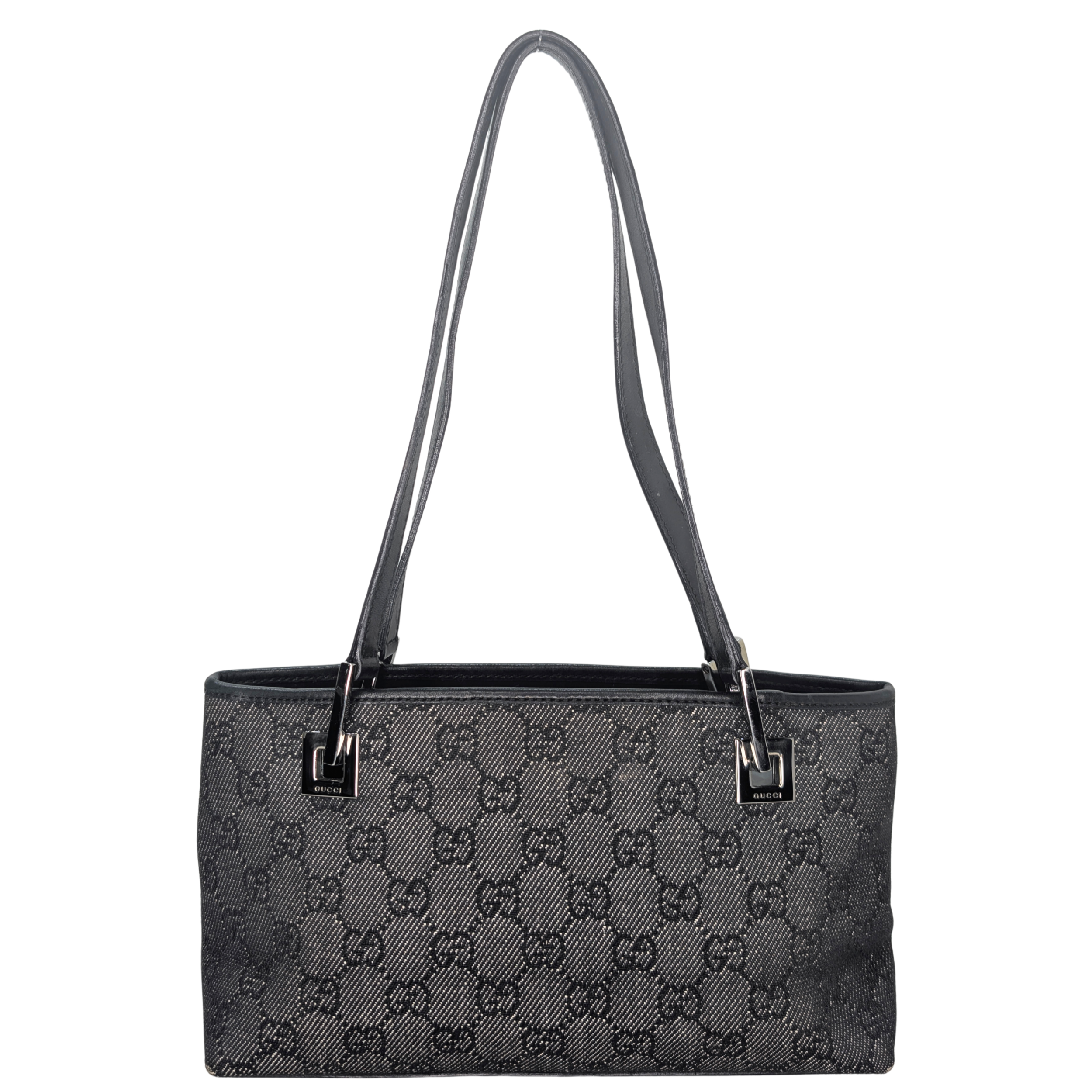 Gucci GG Denim Small Shoulder Tote Bag