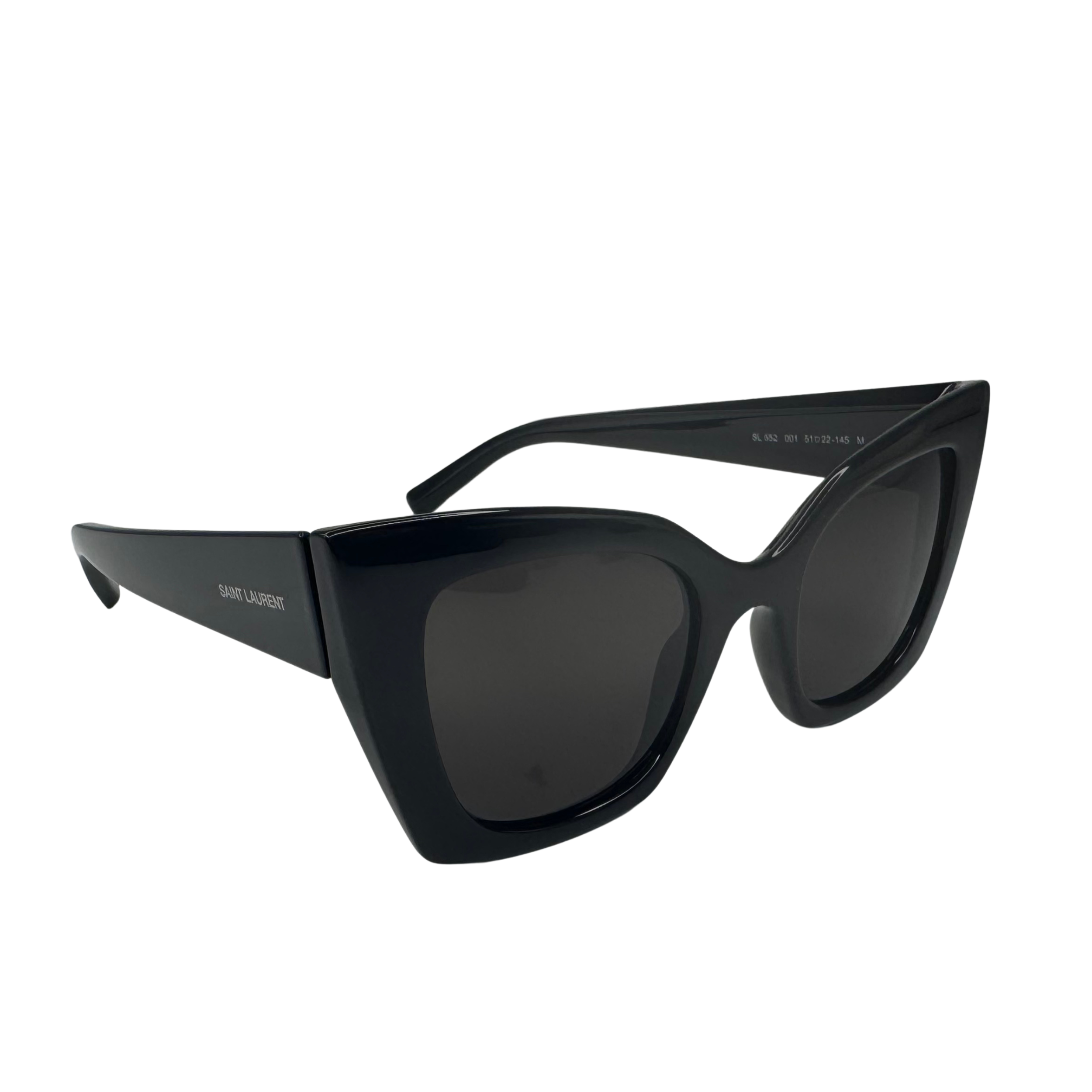 Saint Laurent SL 552 001 Black Cat-Eye Sunglasses
