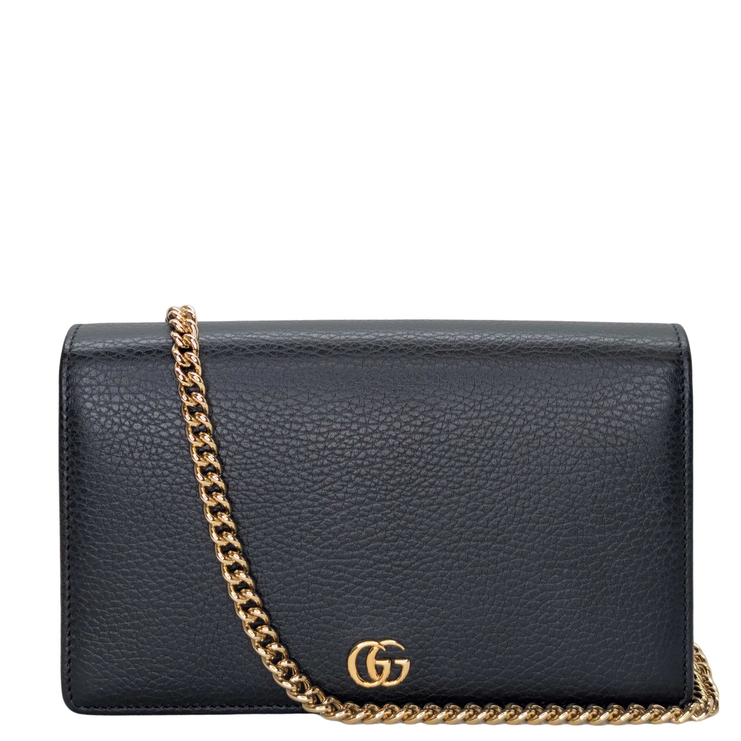 Gucci GG Marmont wallet on Chain Black