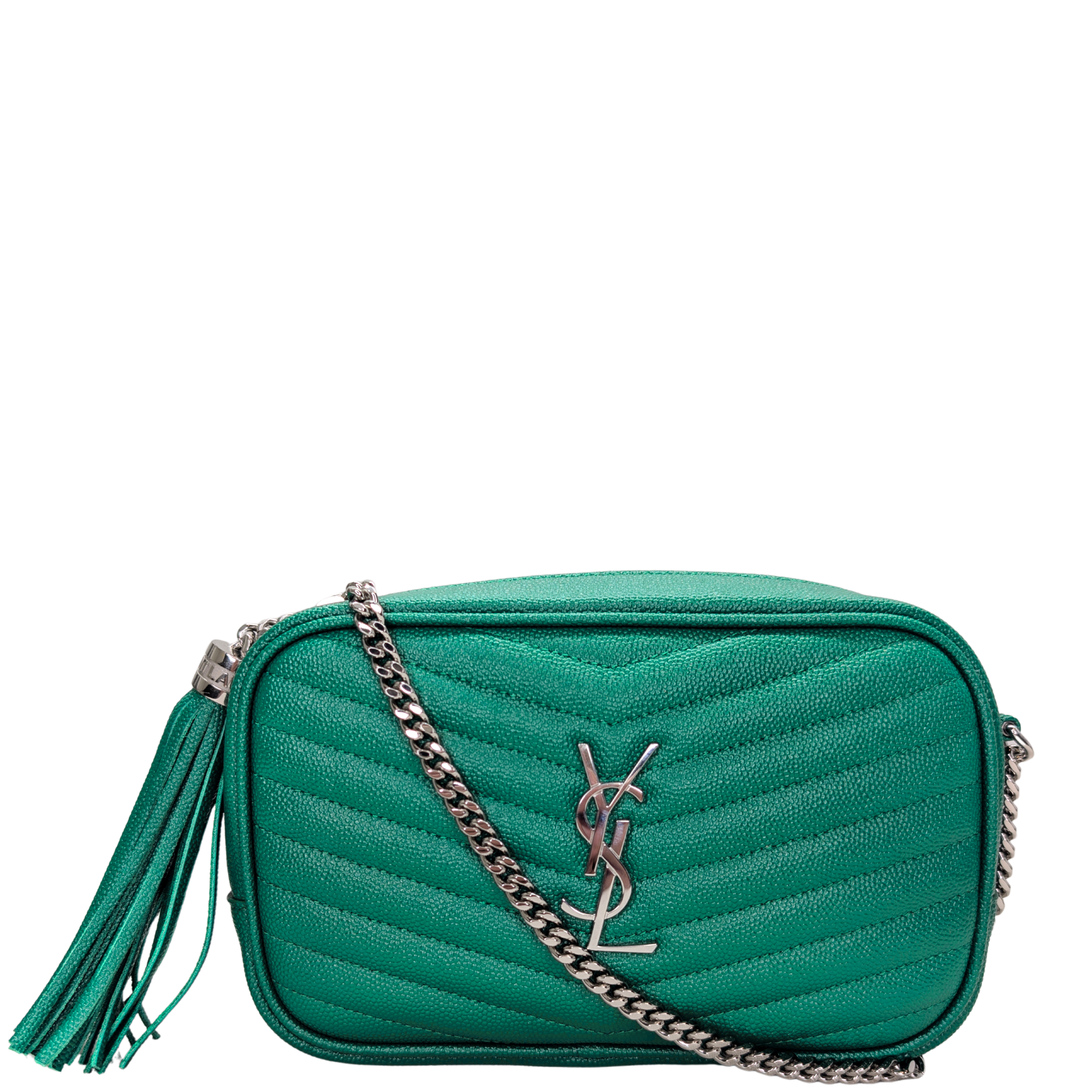 Saint Laurent Mini Lou Camera Bag Green
