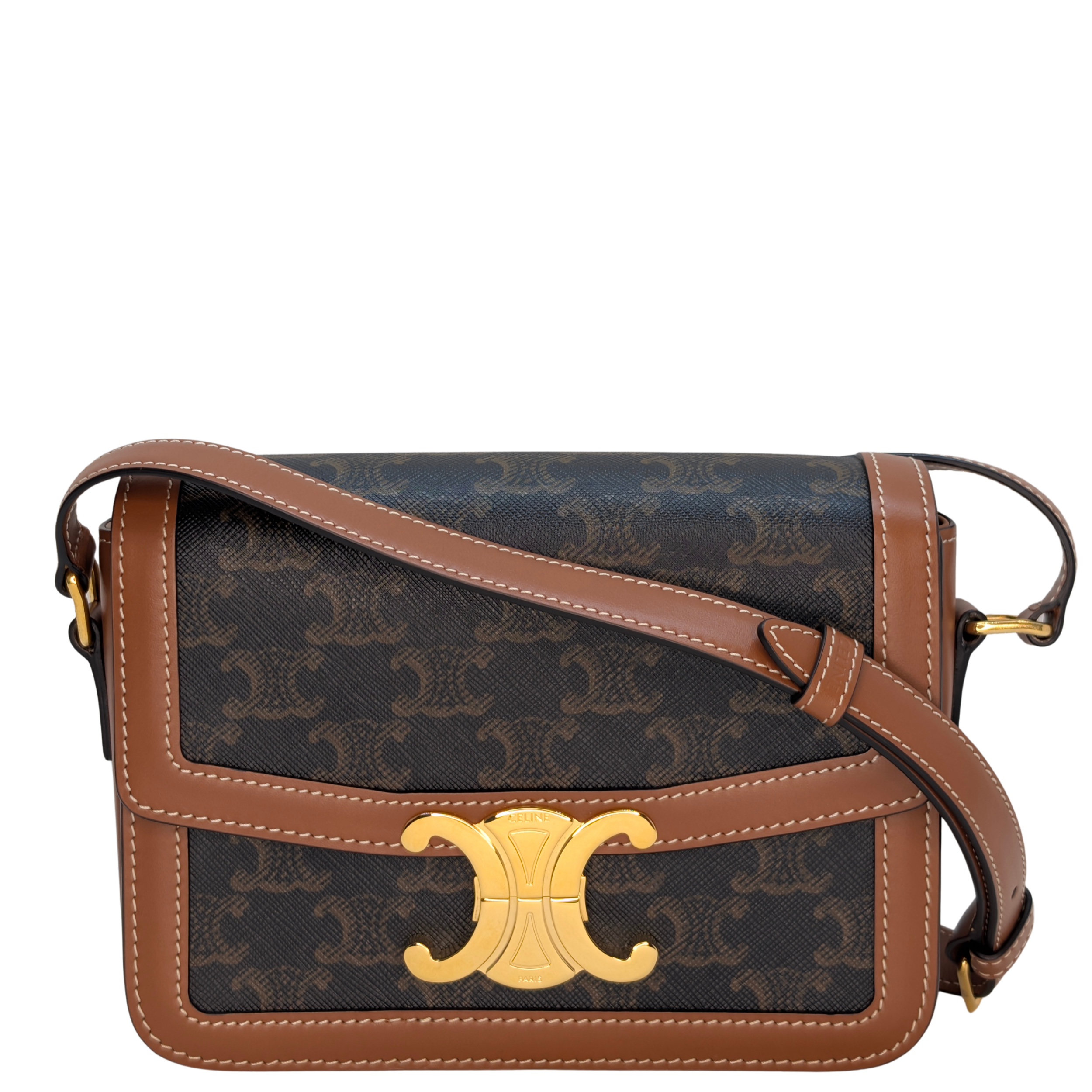 Celine Teen Triomphe Crossbody Bag Triomphe Canvas