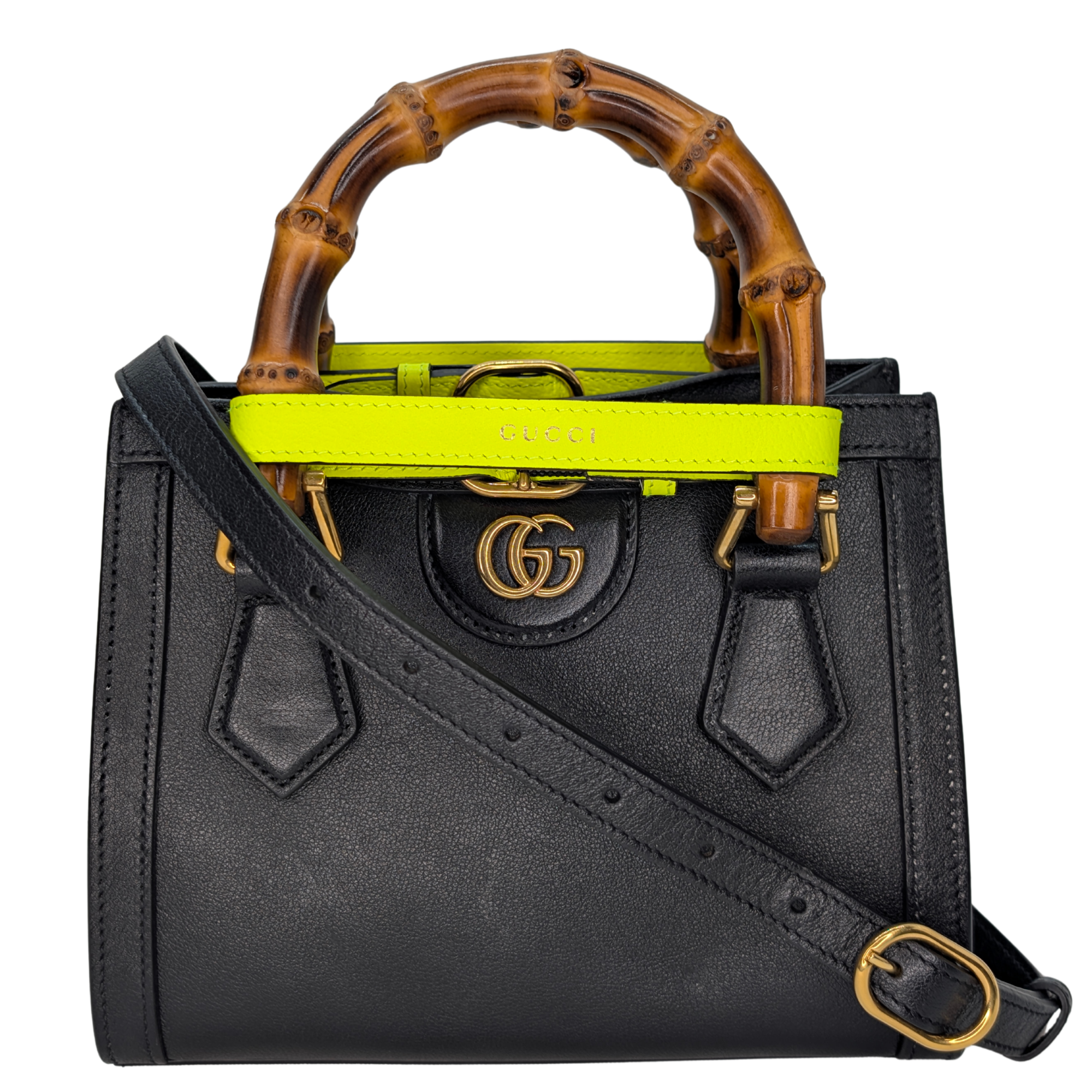 Gucci Mini Diana Bamboo Tote Bag Black