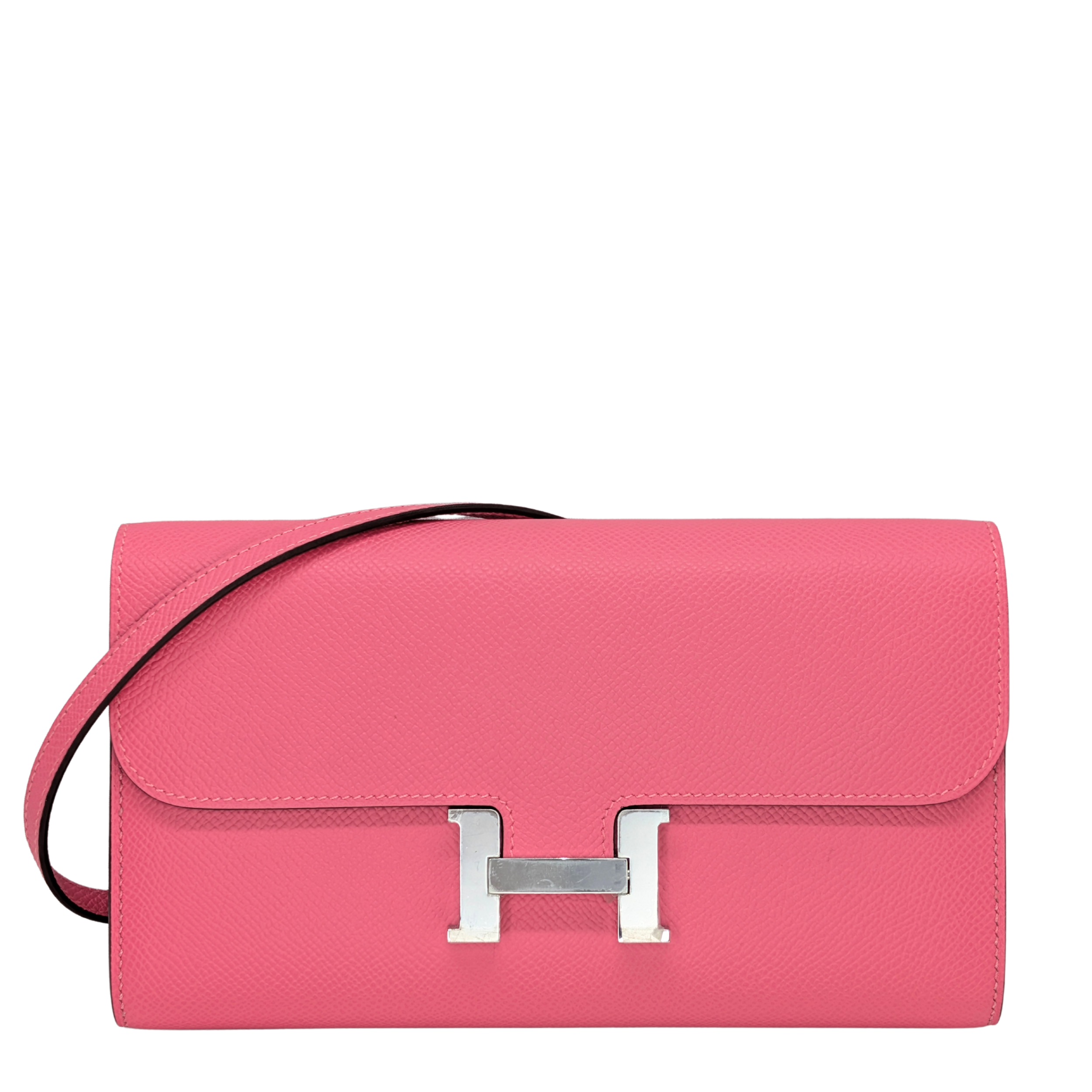 Hermes Constance To Go Rose Azalee Epsom W Stamp SHW