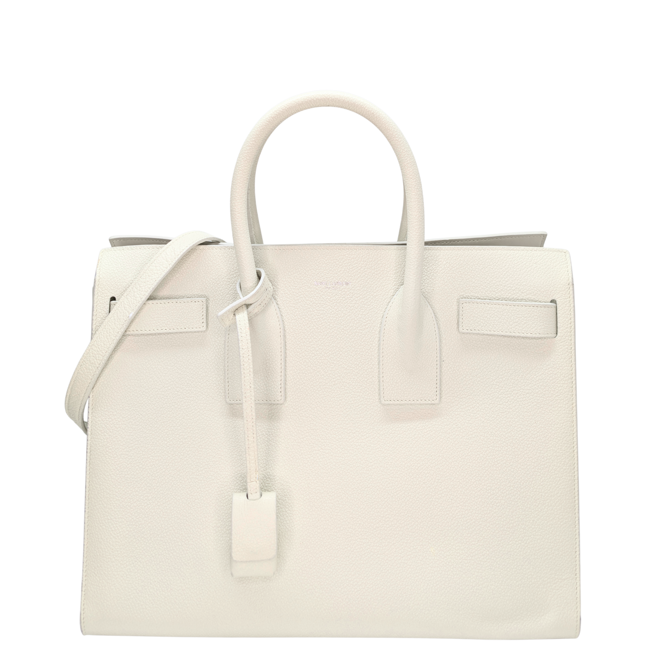 Saint Laurent Sac De Jour Leather White