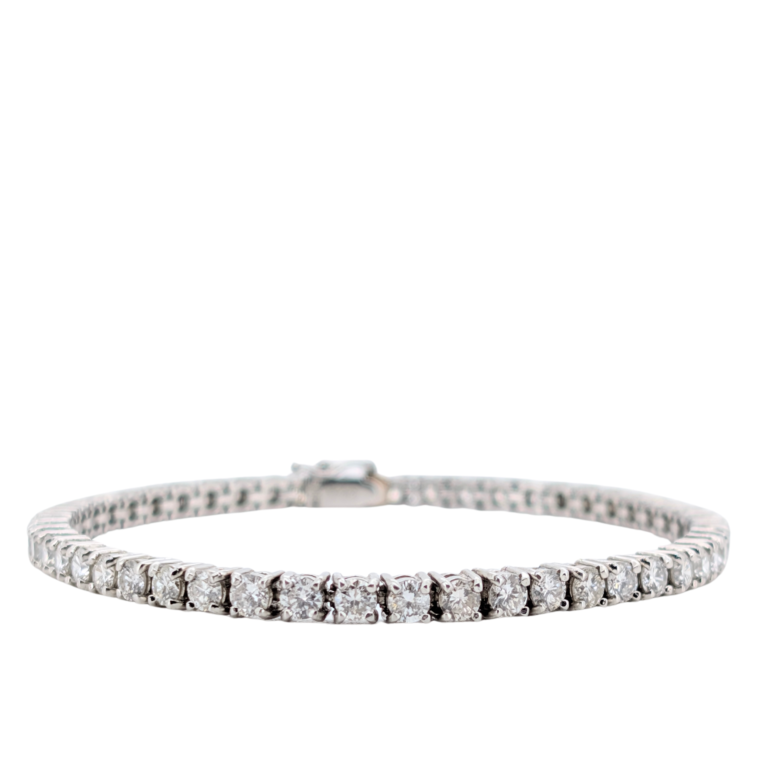 6.00Ct Natural Round Brilliant Diamond Tennis Bracelet In Platinum 850