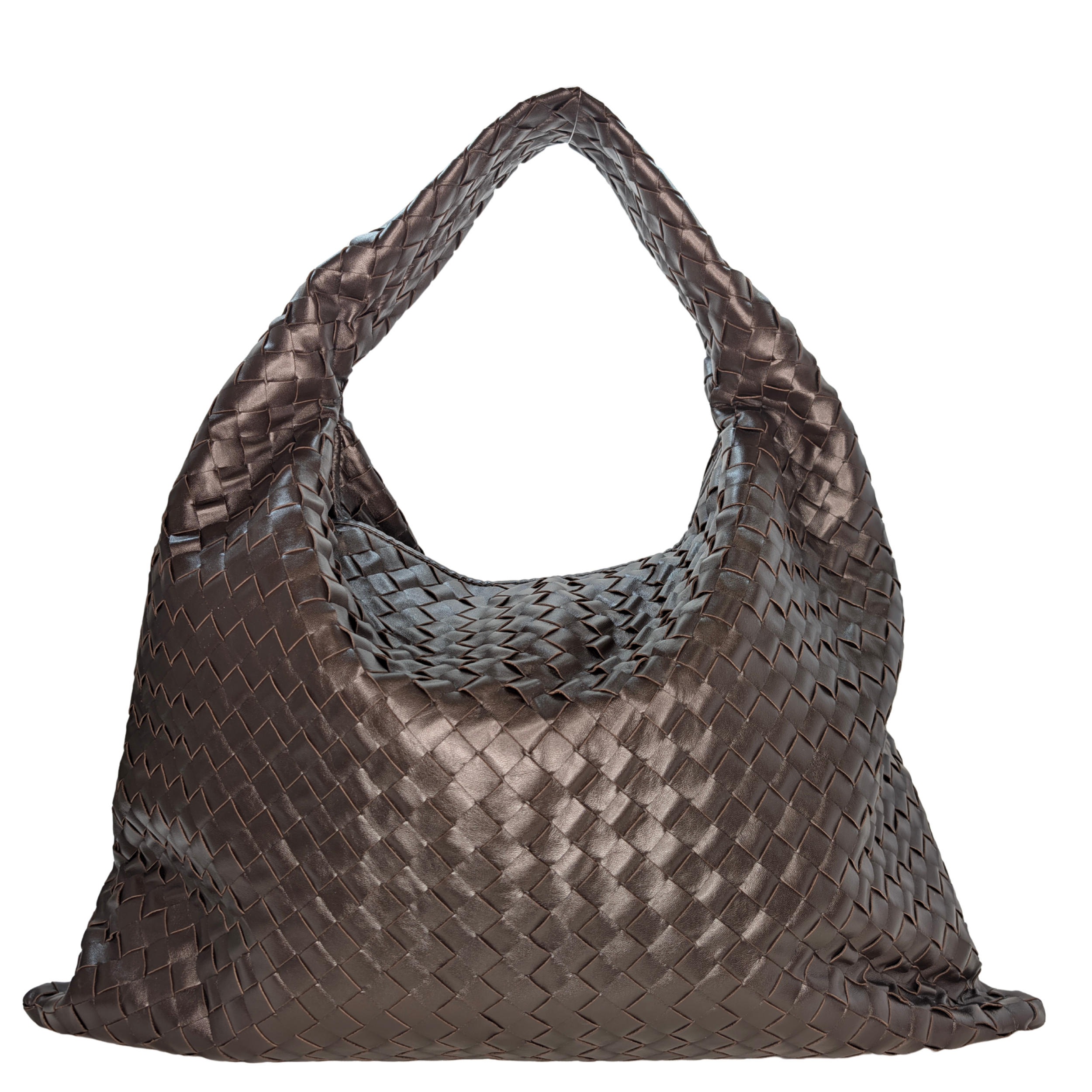 Bottega Veneta Large Hop Fondant Brown Shoulder Bag