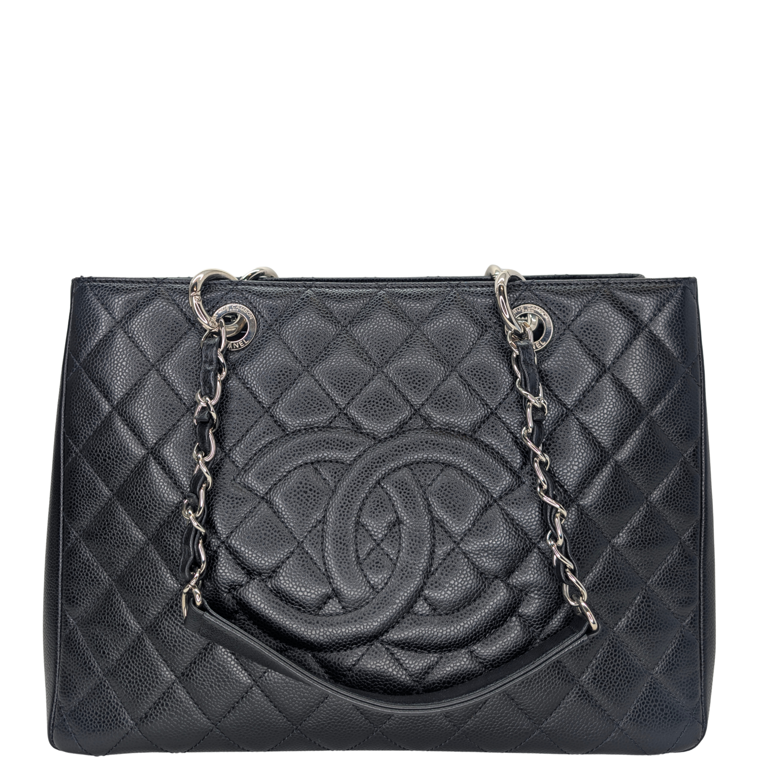 Chanel Quilted Caviar GST Grand Shopping Tote Black