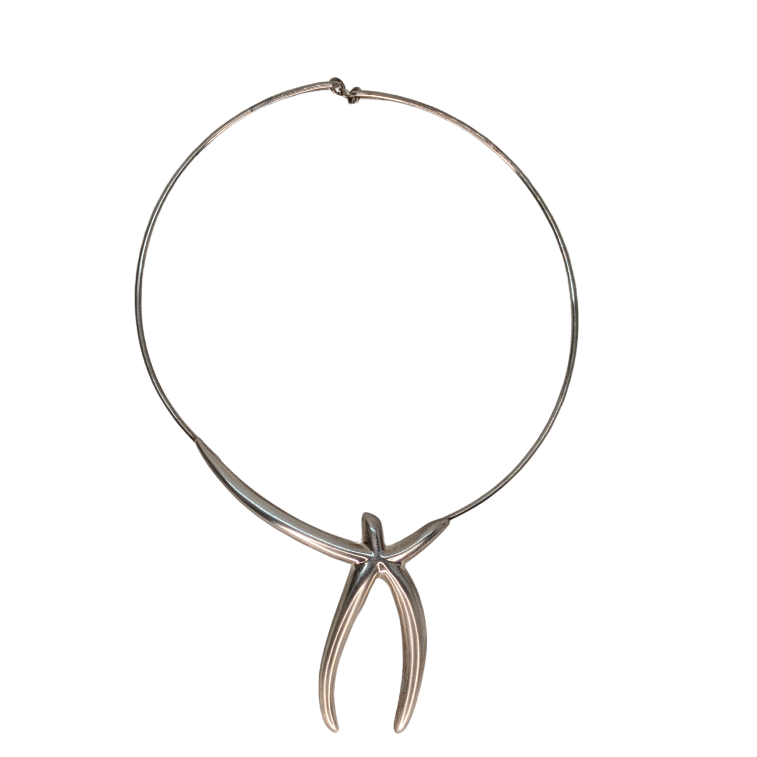 Tiffany & Co Elsa Peretti Star Fish Vintage Choker Necklace Sterling Silver 925