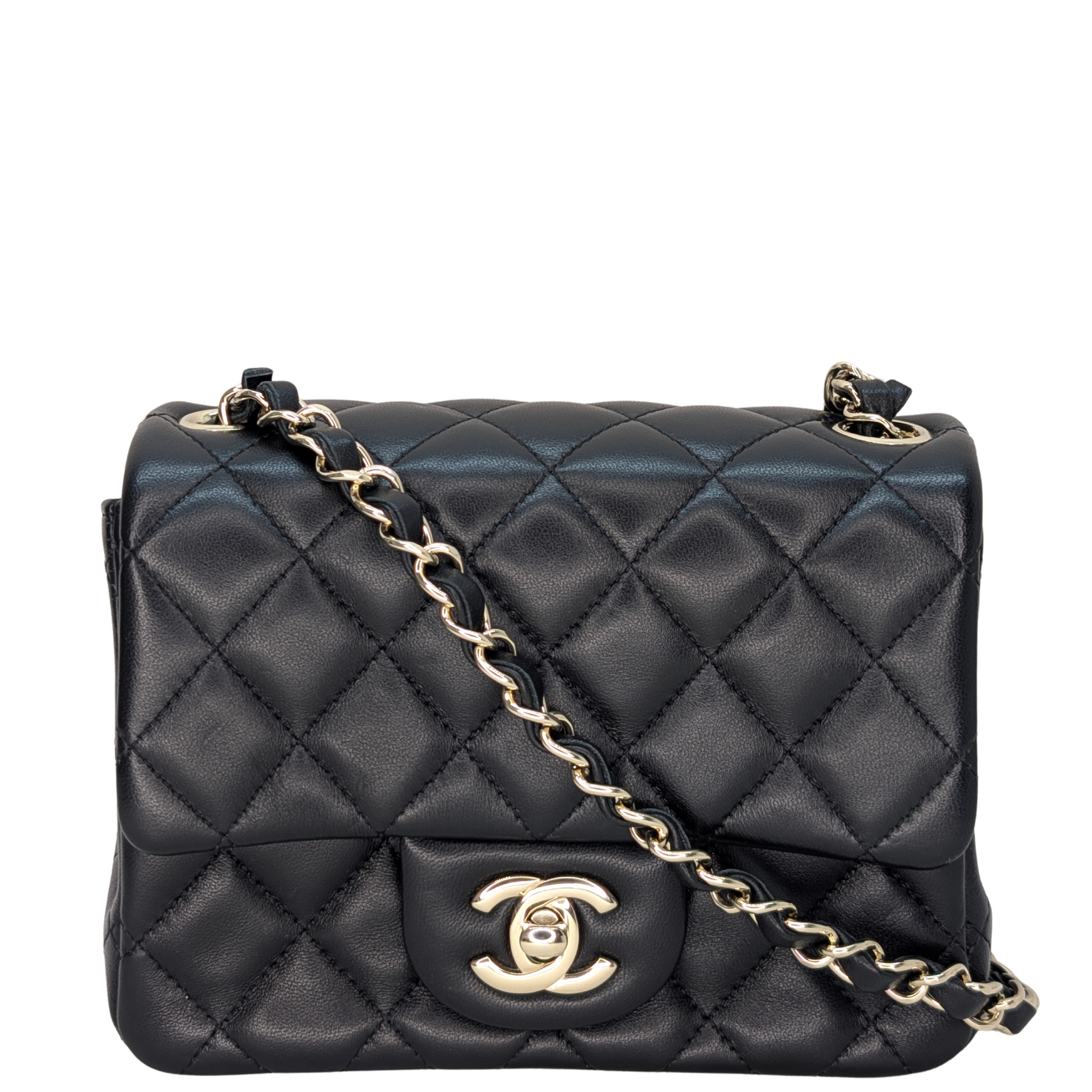 Chanel Classic Flap Mini Square Black 2026 GHW Microchipped