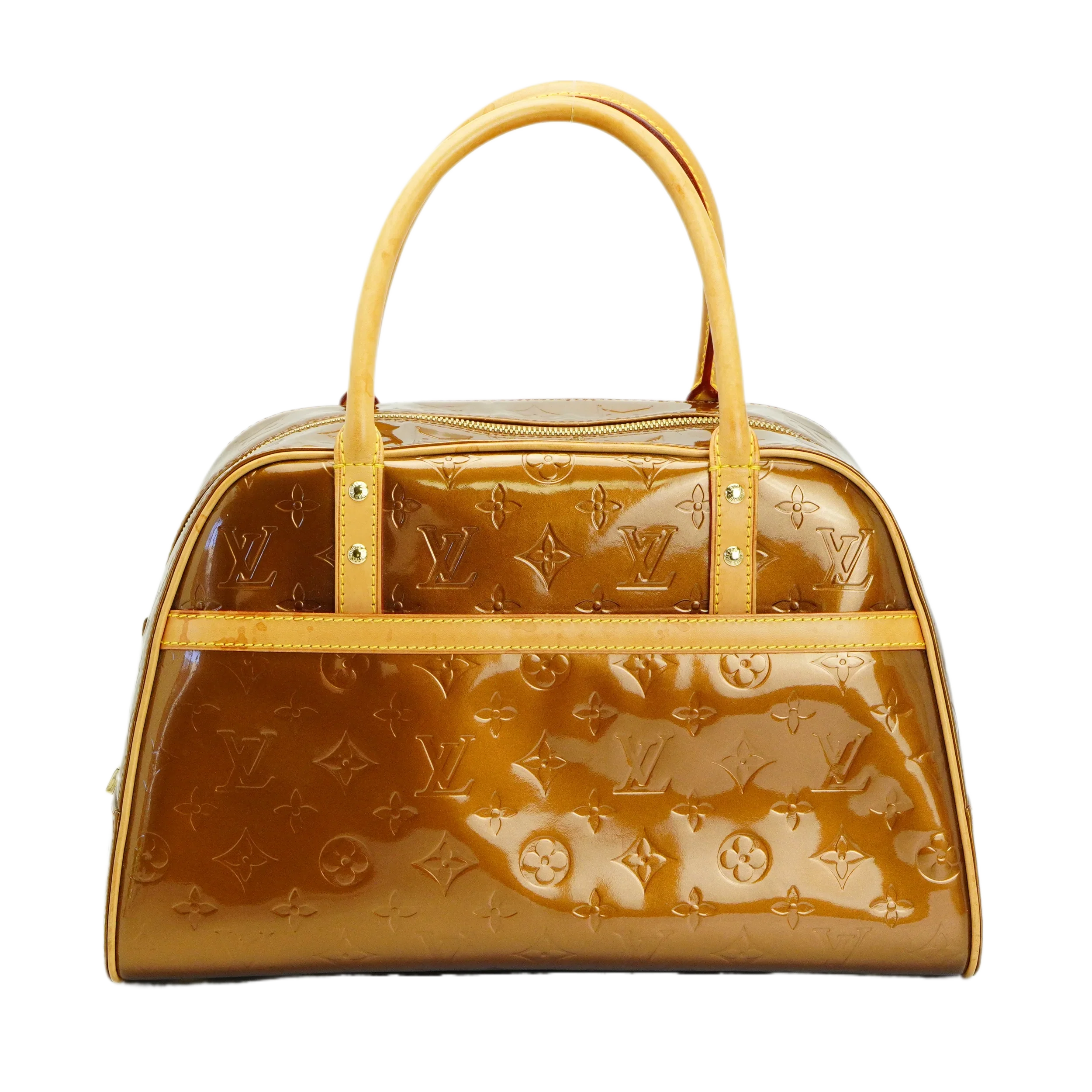 Louis Vuitton Bronze Monogram Vernis Tompkins Square Handbag - Lost Designer