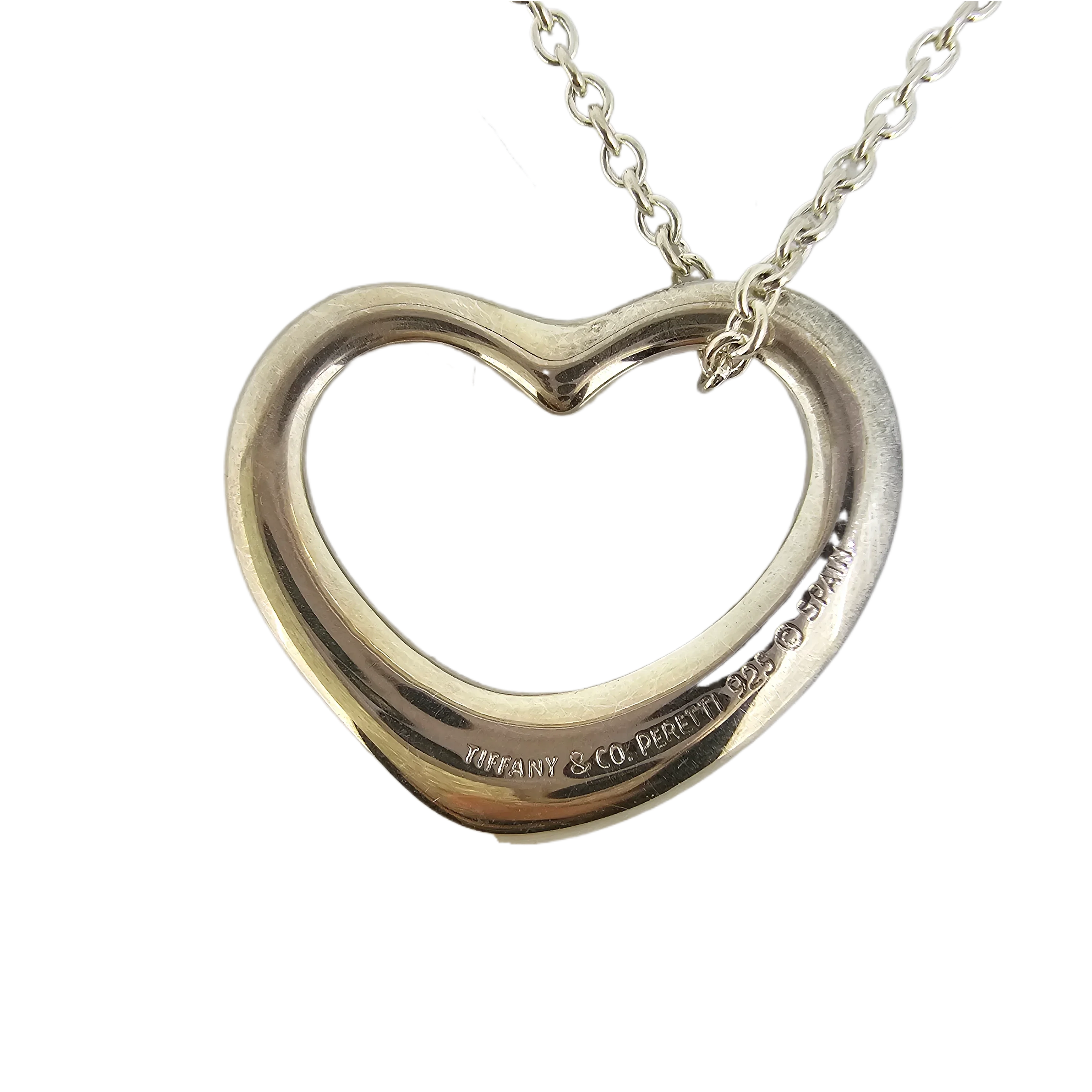 Tiffany & Co Elsa Peretti Medium Heart Sterling Silver Necklace - Lost Designer
