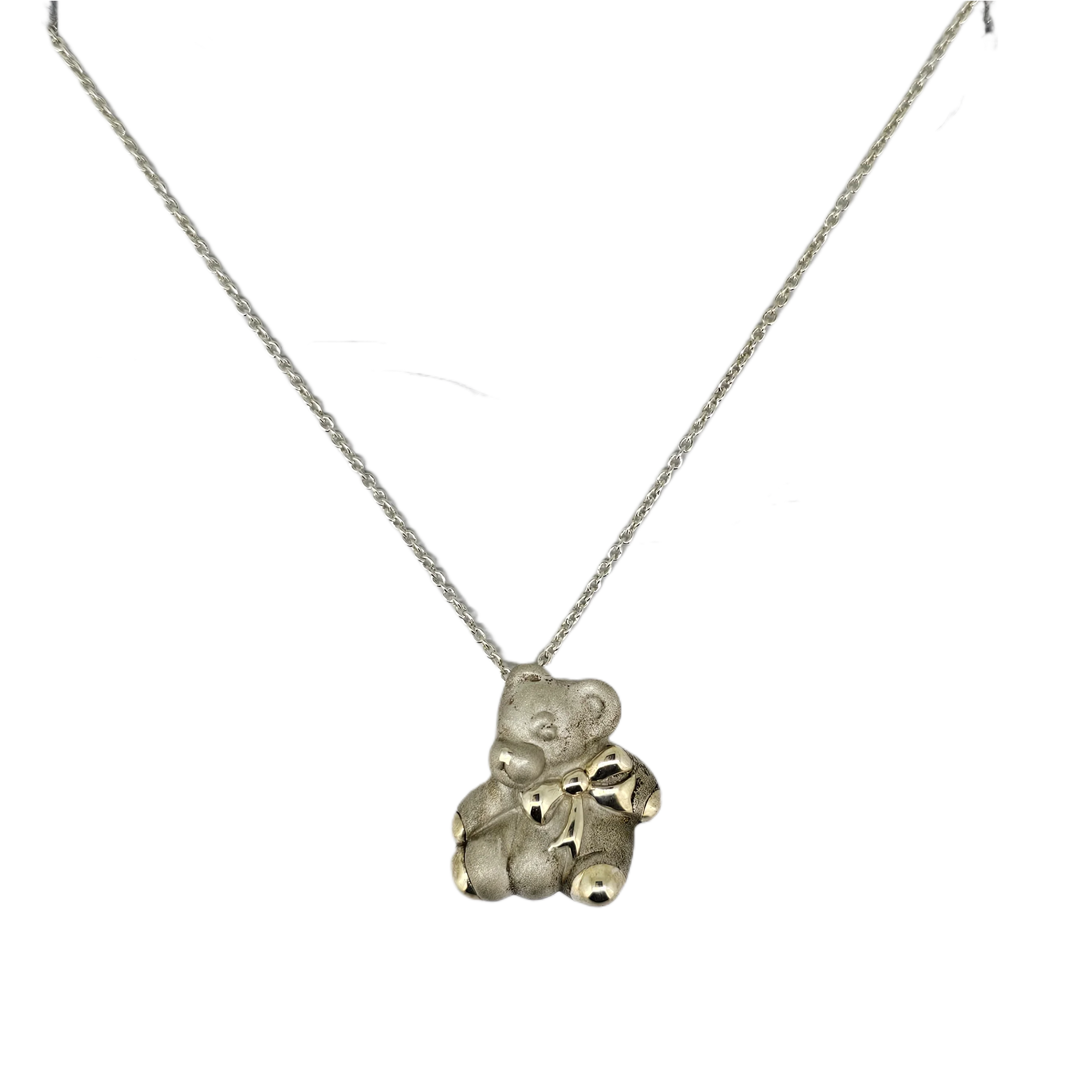 Tiffany & Co. Sterling Silver Teddy Bear Necklace - Lost Designer