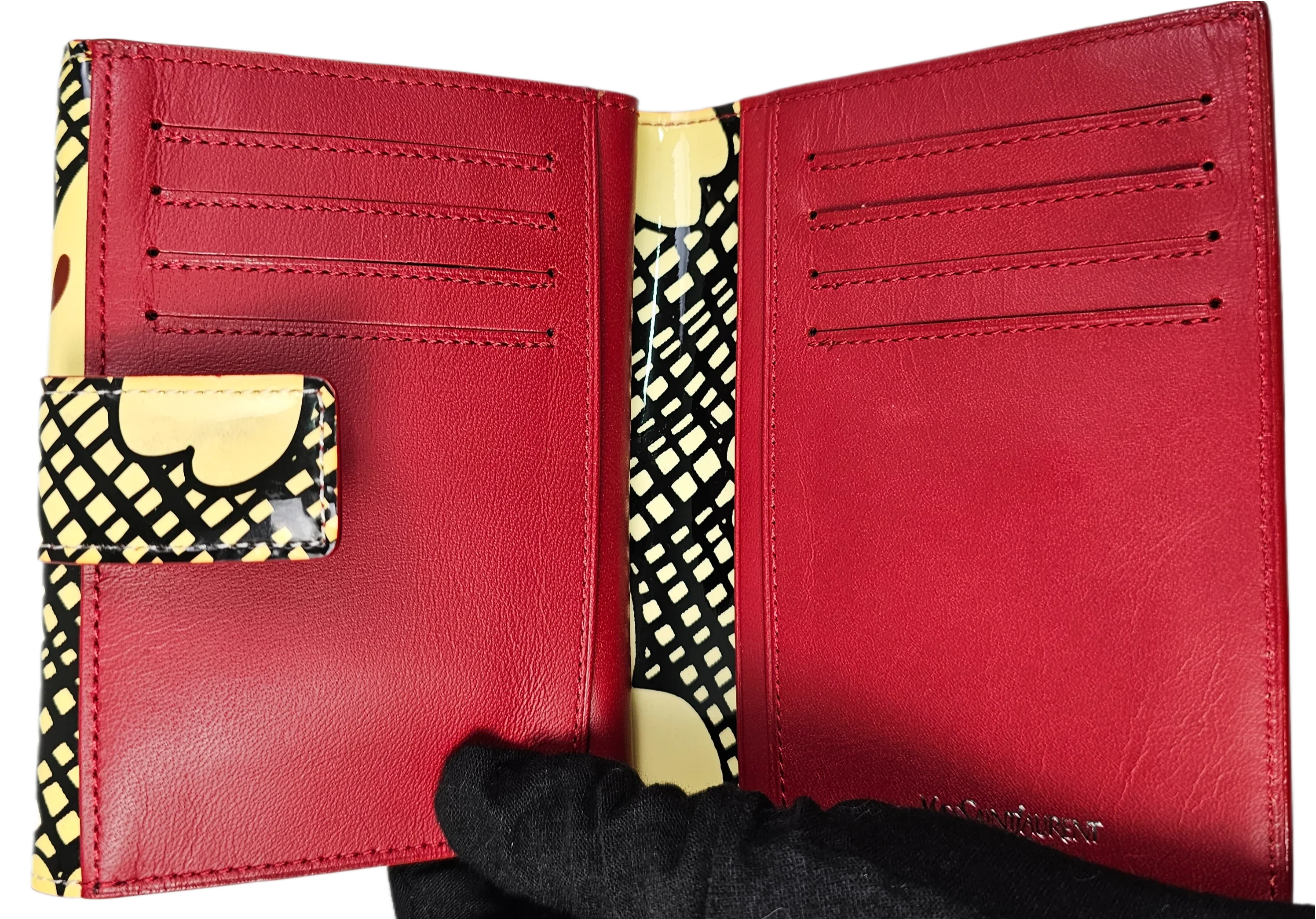 Saint Laurent Abstract Canvas Wallet - Lost Designer