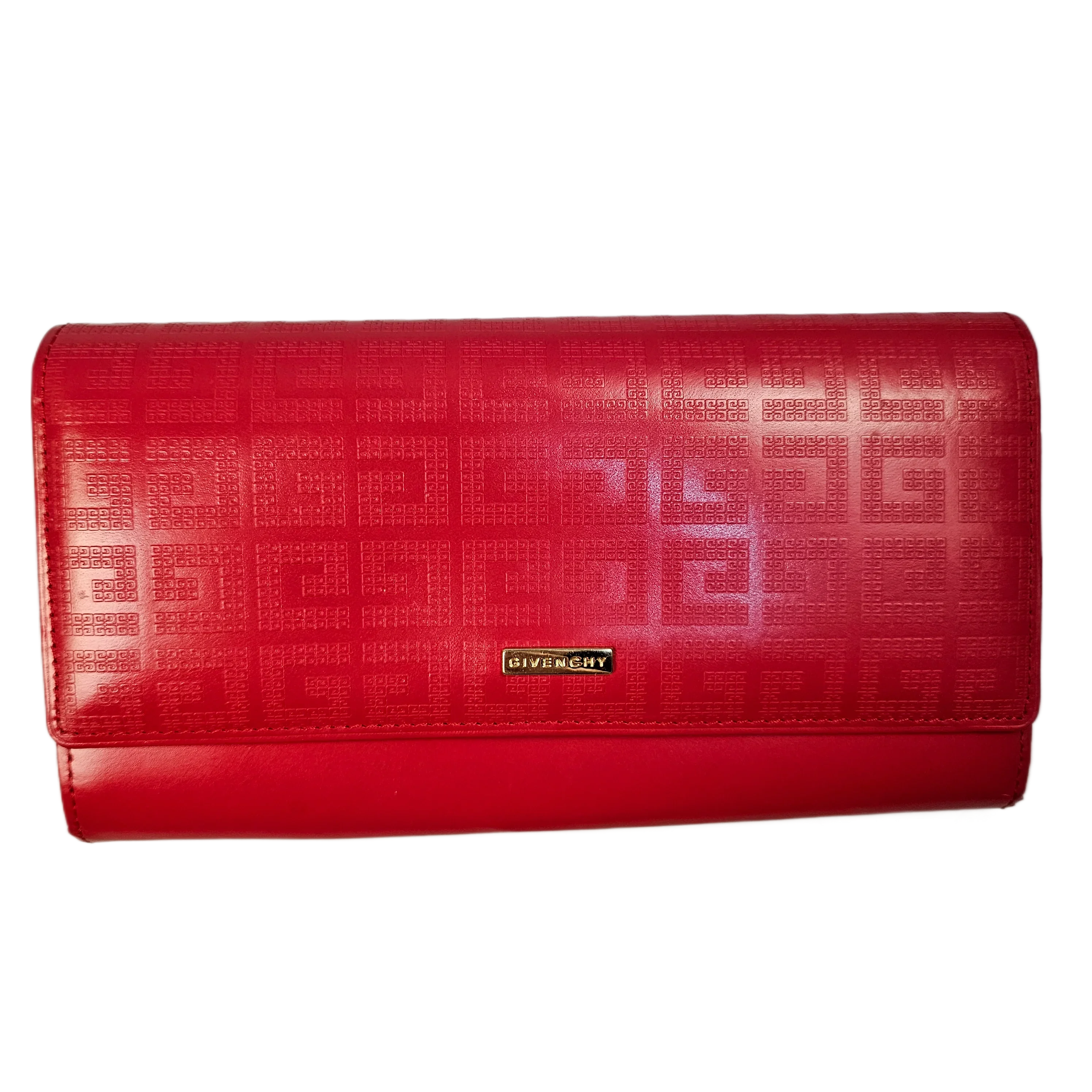 Givenchy Red Leather Long Wallet - Lost Designer