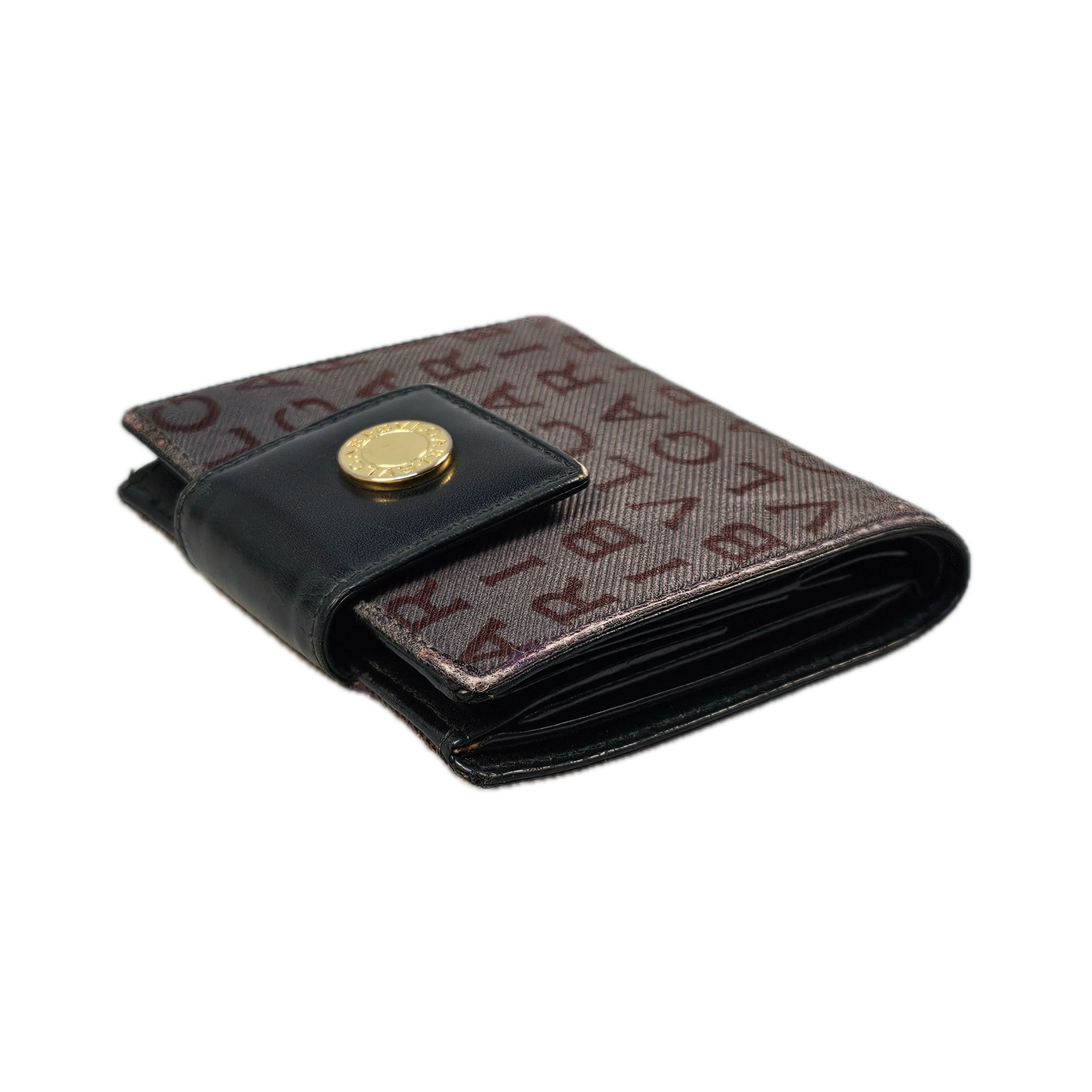 Bvlgari Beige Monogram & Canvas Wallet - Lost Designer